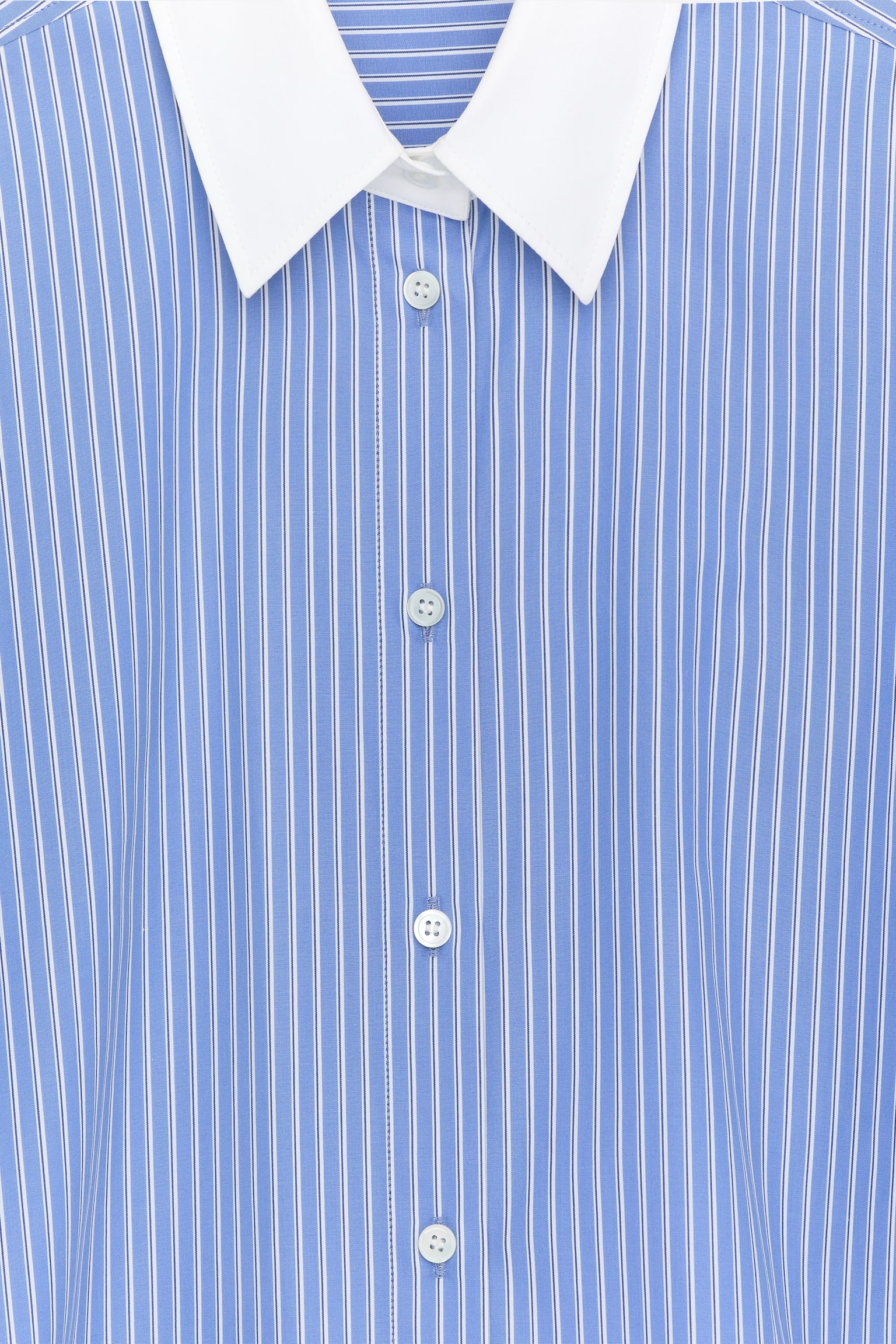 Relaxed fit poplin ing - Kék/Fehér/Kék/Fehér - 3