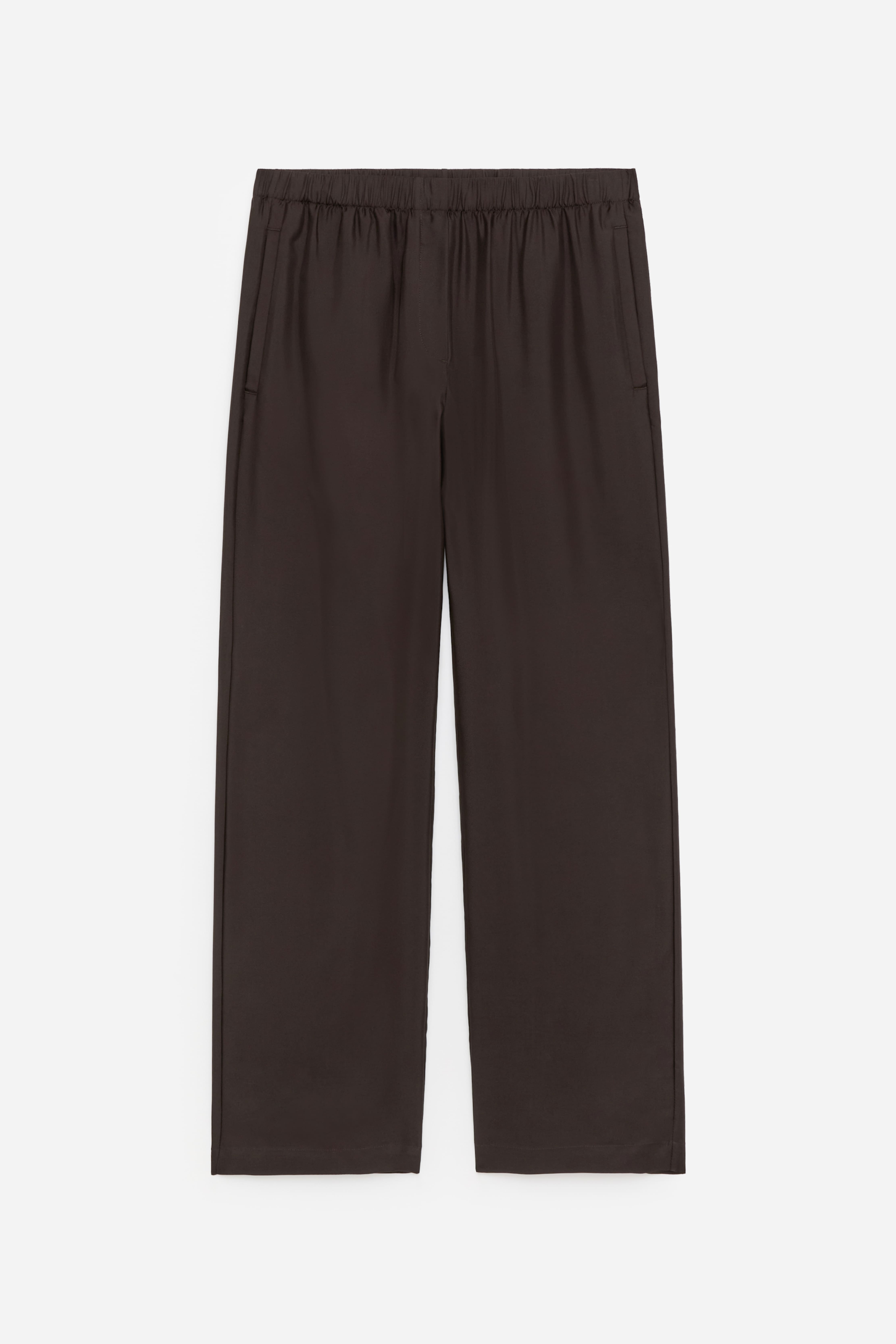 Silkkitvillihousut - Tummanruskea/Vaalea beige