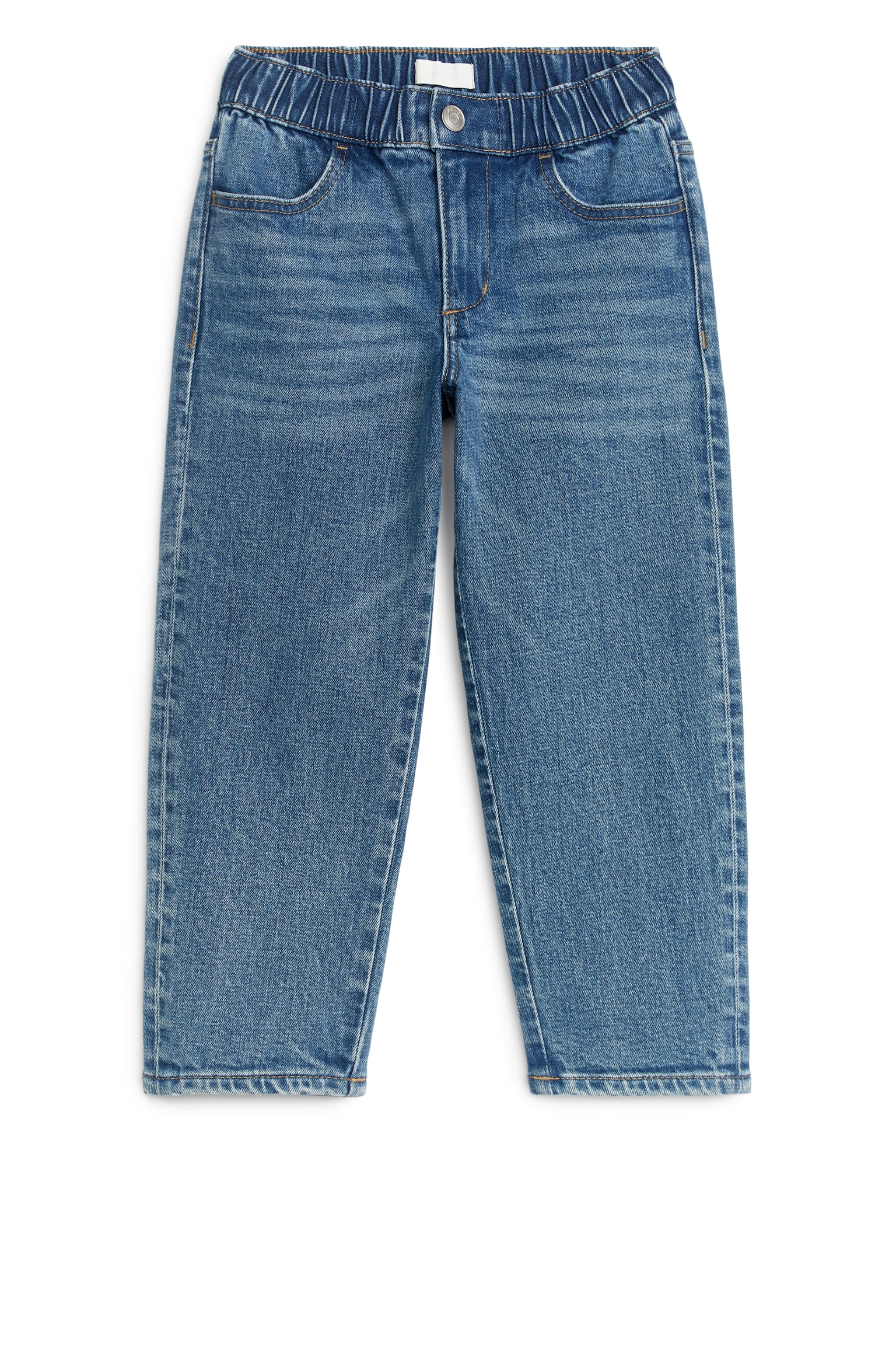 Pull-On Denim Trousers - Light Blue/Washed Black/Mid Blue/Light Blue - 1