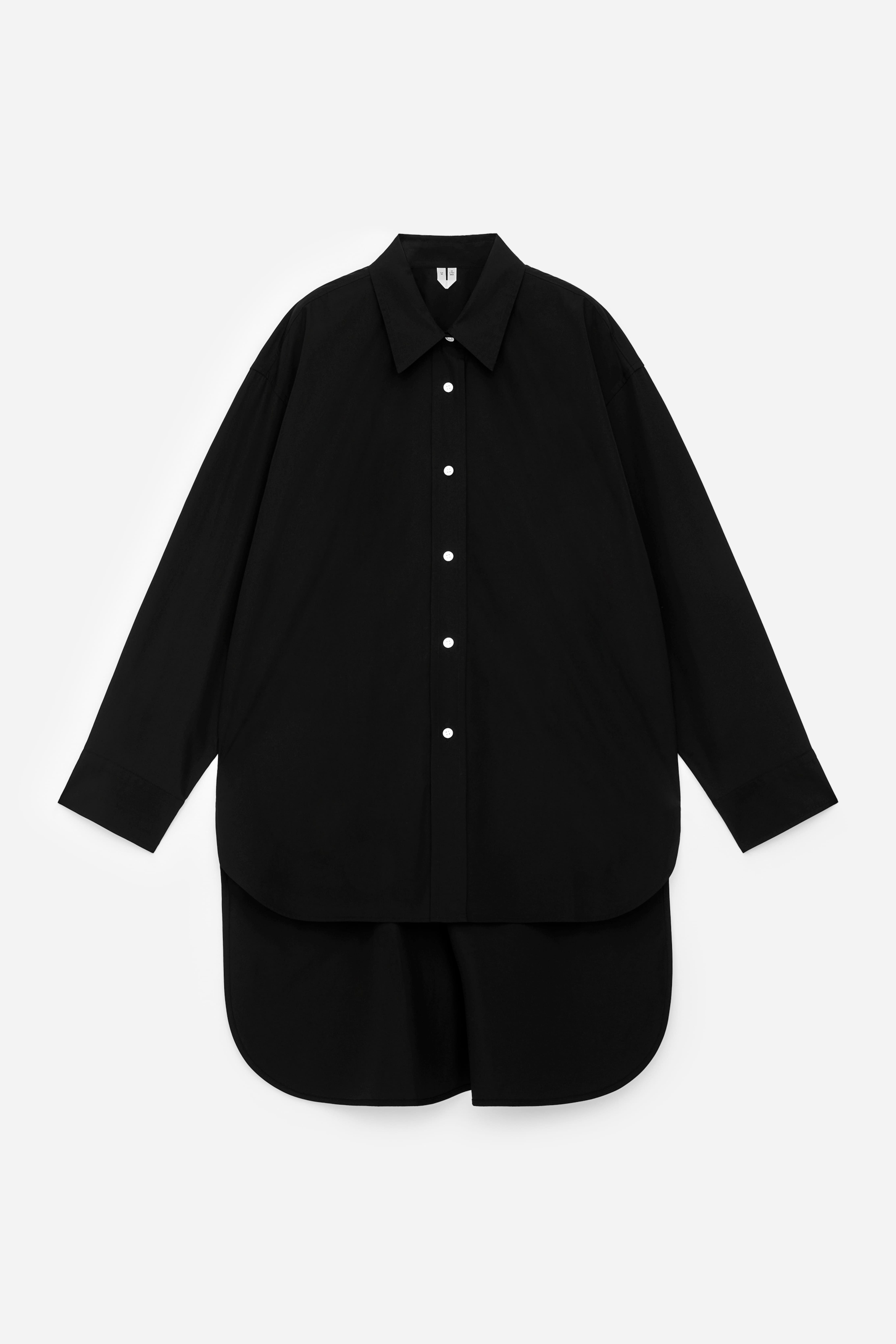 Hemd mit verlängerter Rückseite - Schwarz/Weiß