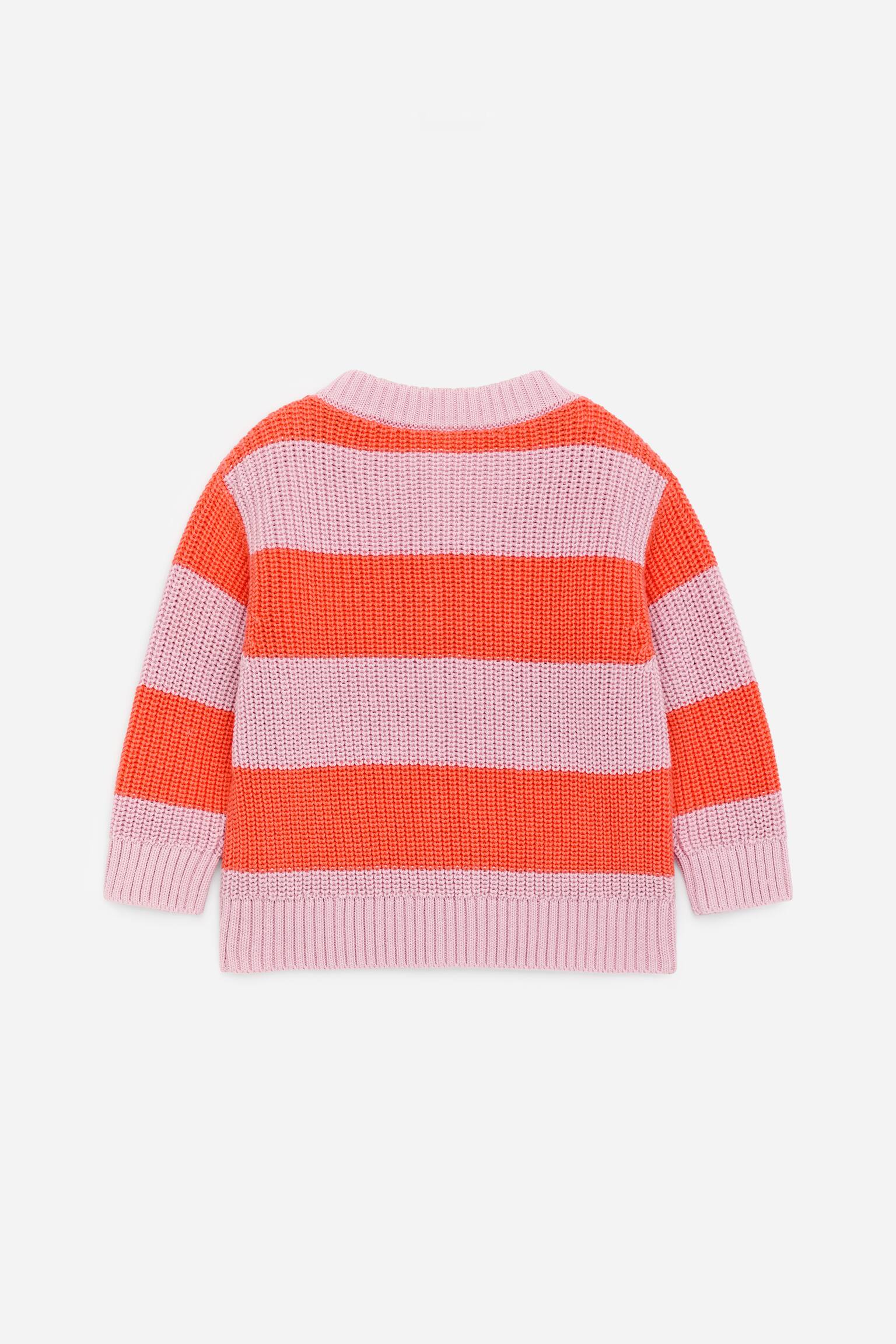 Bomuldscardigan - Orange/pink/Råhvid/Lyseblå/grøn - 3