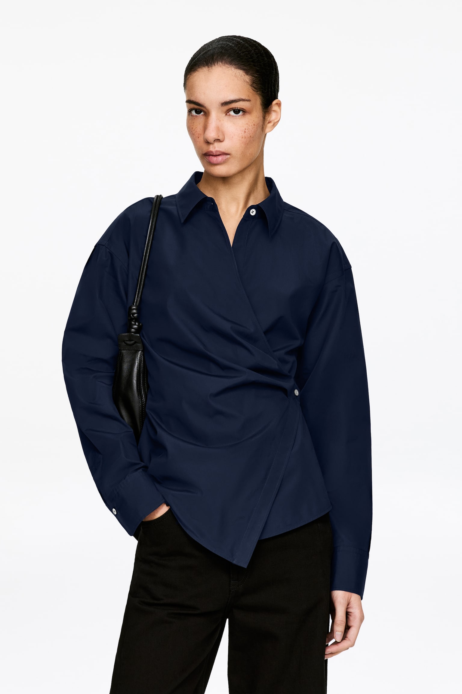 Wrap Shirt - Donkerblauw - 1