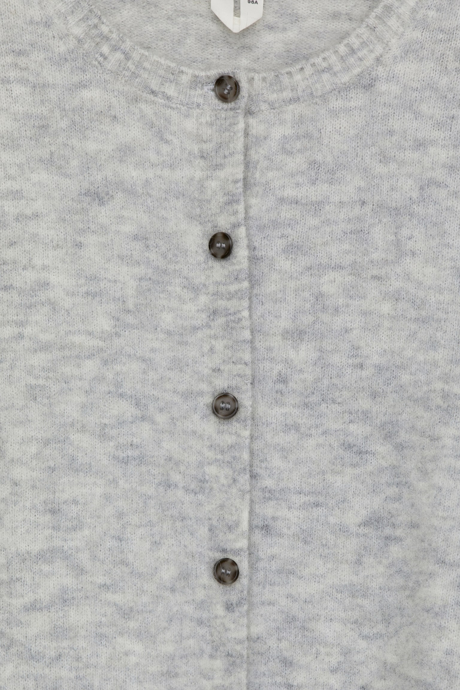 Vest van een mix van alpaca en wol - Grijs gemêleerd/Donkerblauw - 4