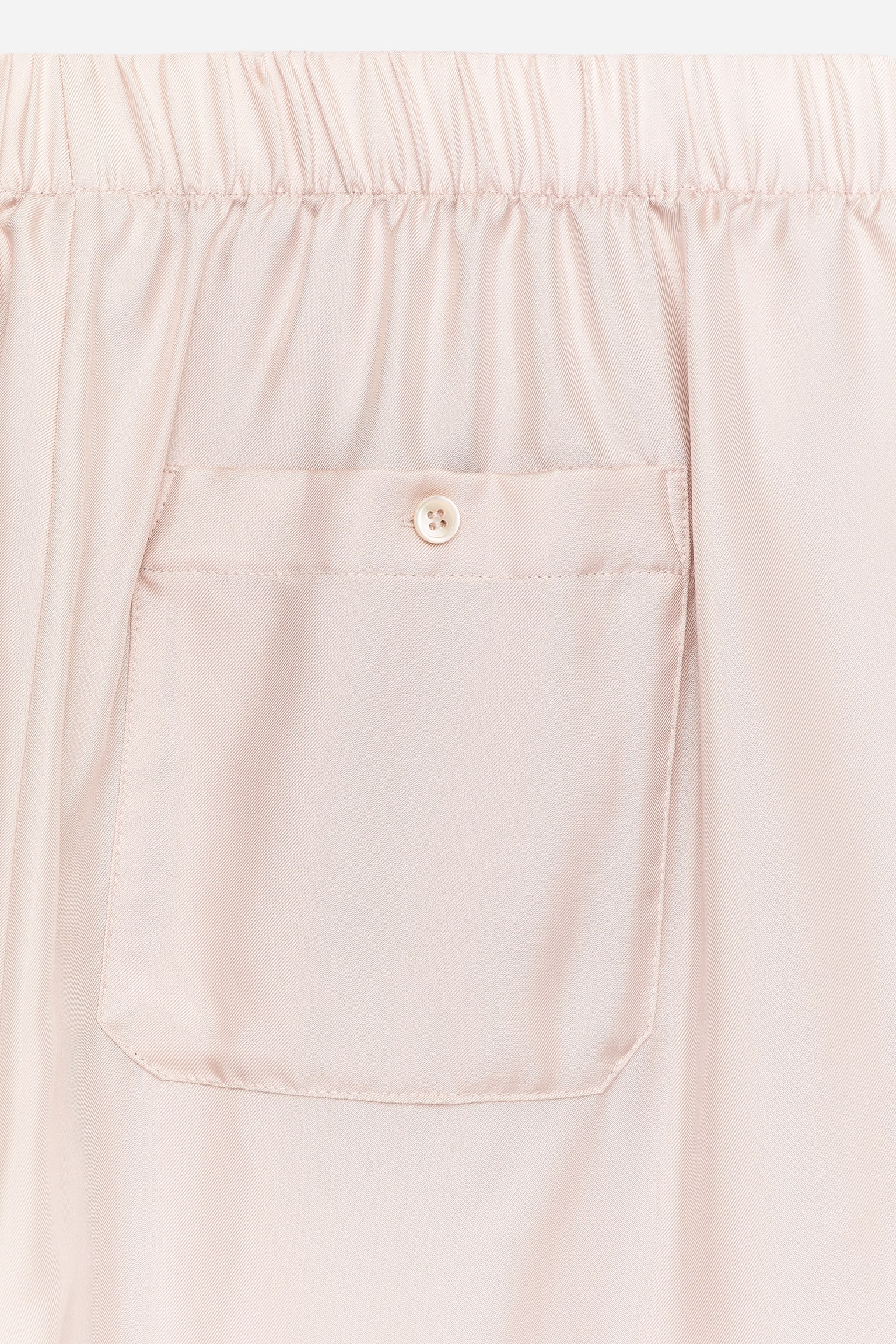 Hose aus Seidentwill - Hellbeige/Dunkelbraun - 3