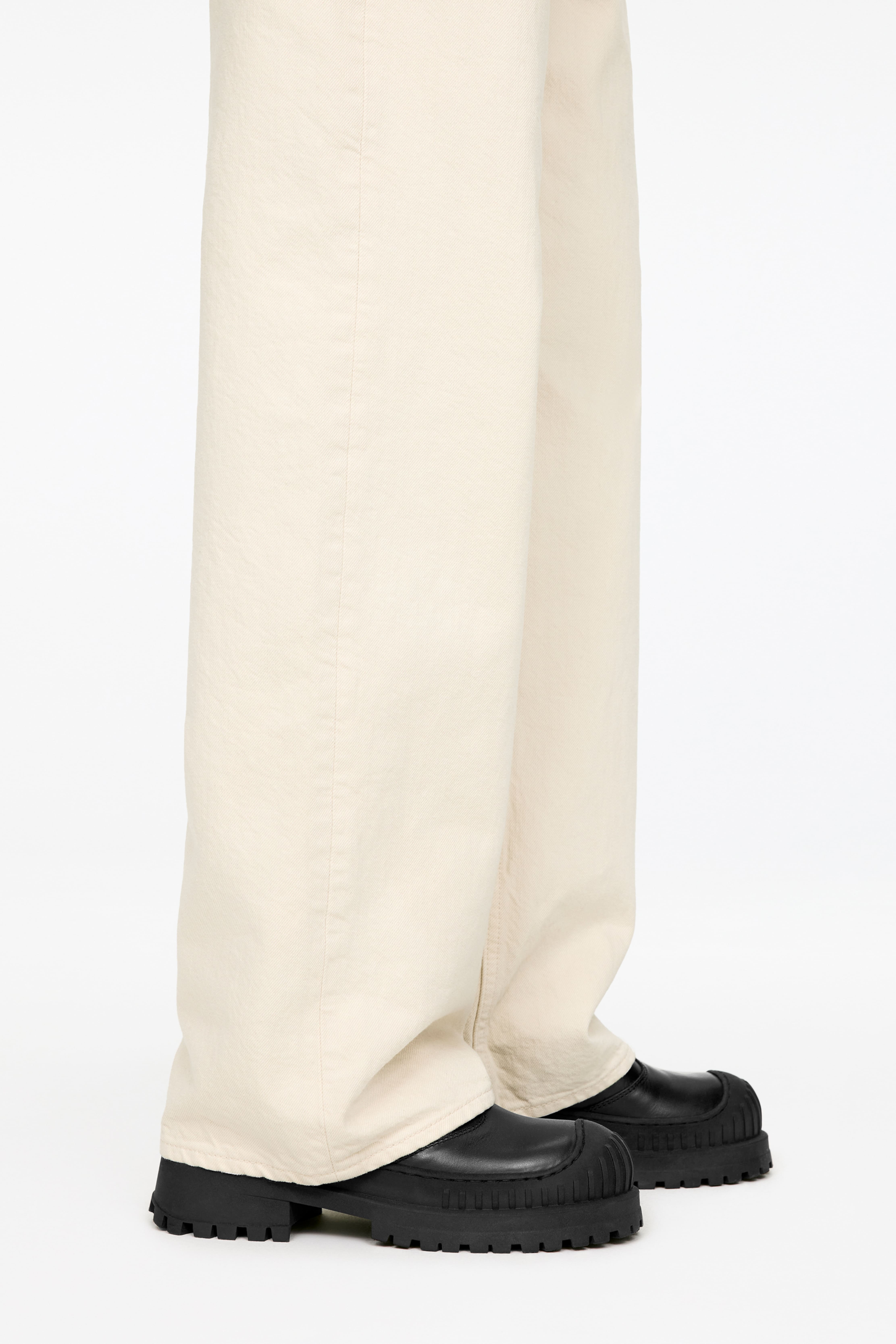 Chunky läderboots - Svart