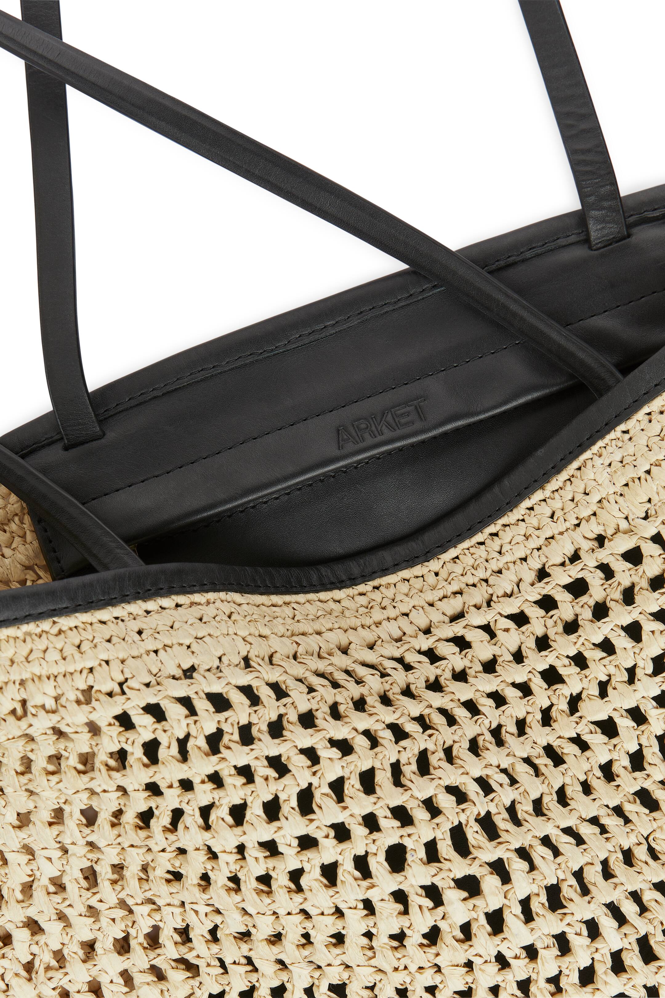 Strotas met leren details Beige/zwart DAMES H&M NL