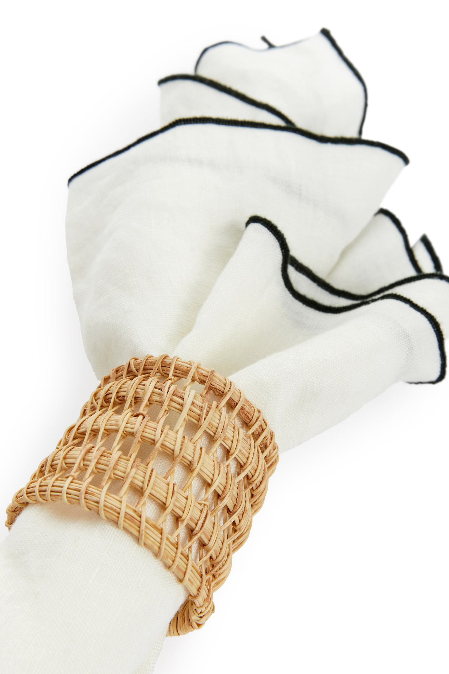 Napkin Rings Set of 2 - Beige - 2