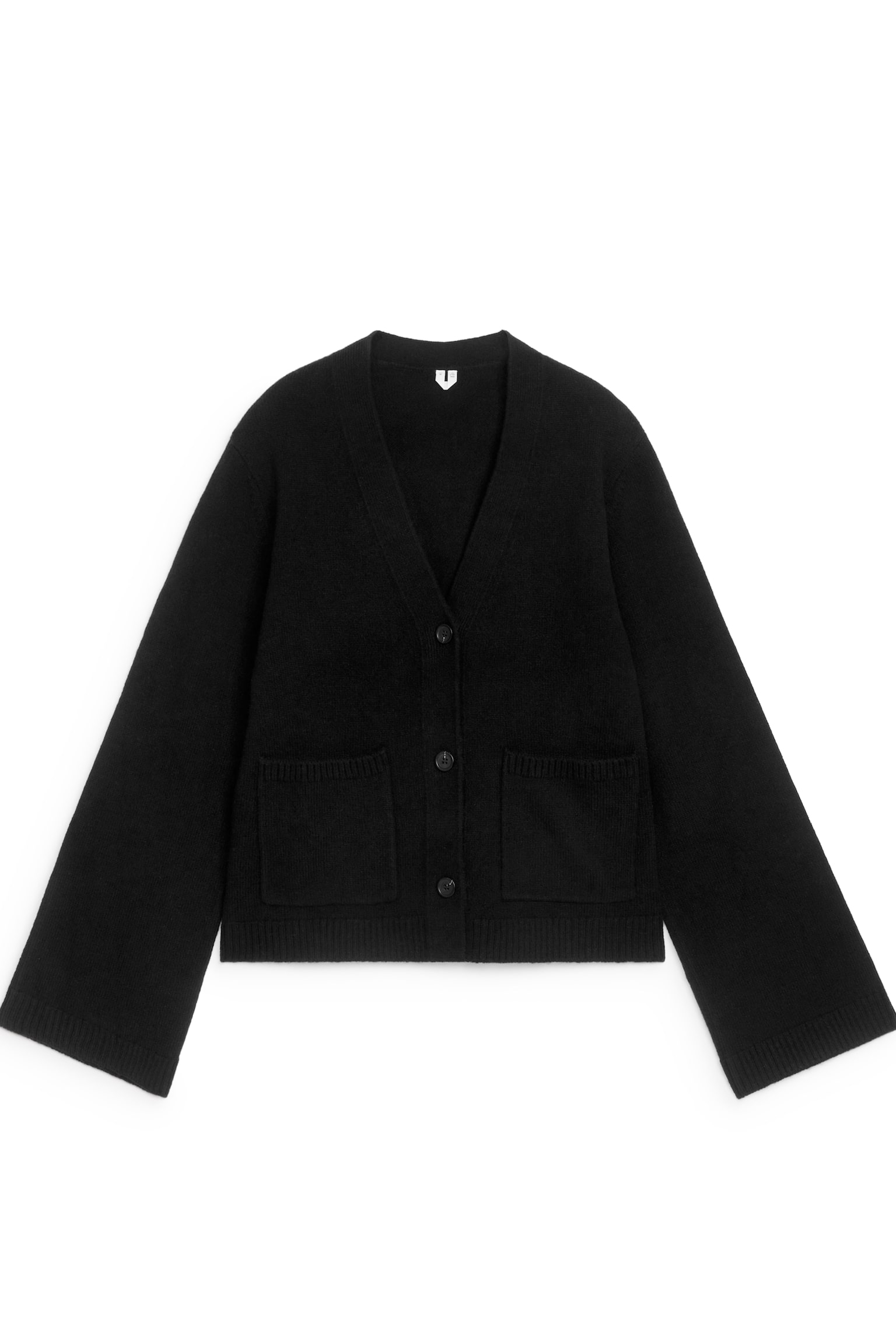 Wool Cardigan - Black/Cream/Khaki - 2