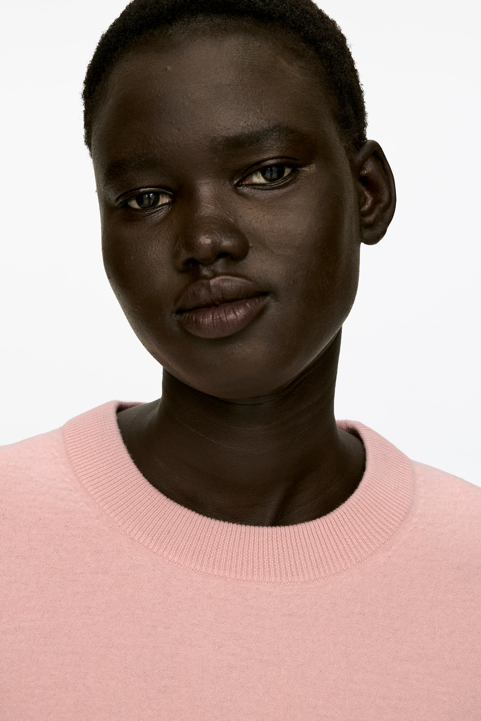 Pullover aus Wollwalk - Altrosa - 6