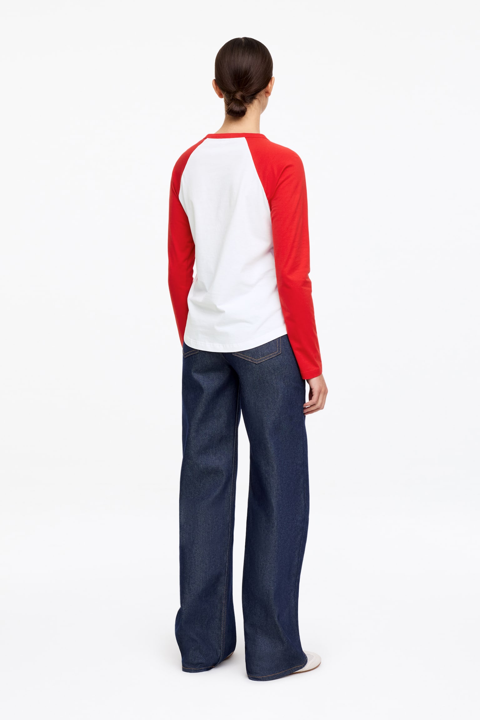 Tričko s dlhým rukávom - Biela/Červená/Biela/Sivá - 5