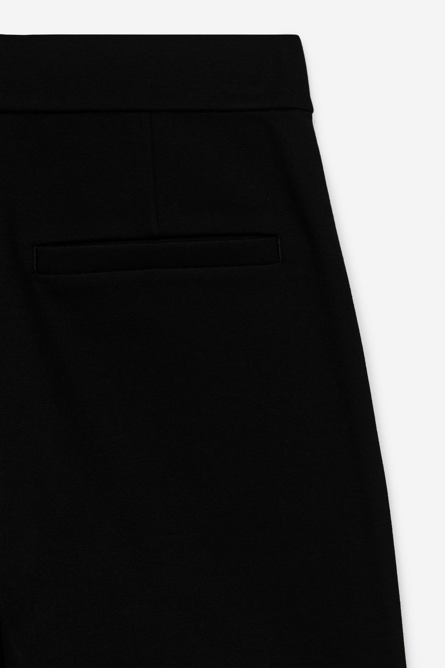 High-Waist Pintuck Trousers - Black - 2