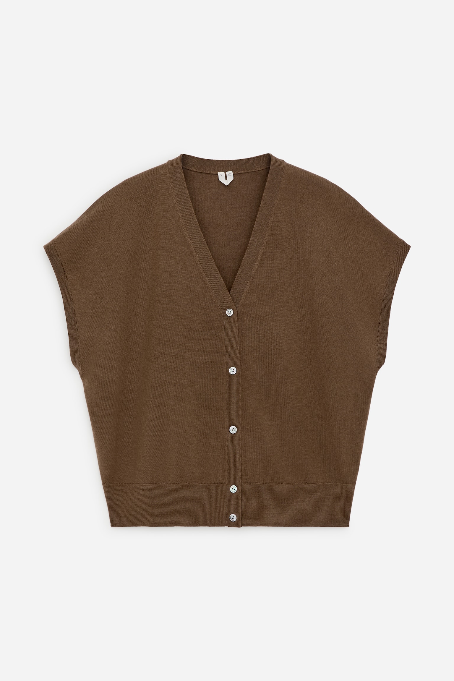 Väst i merinoull - Brun/Svart - 2