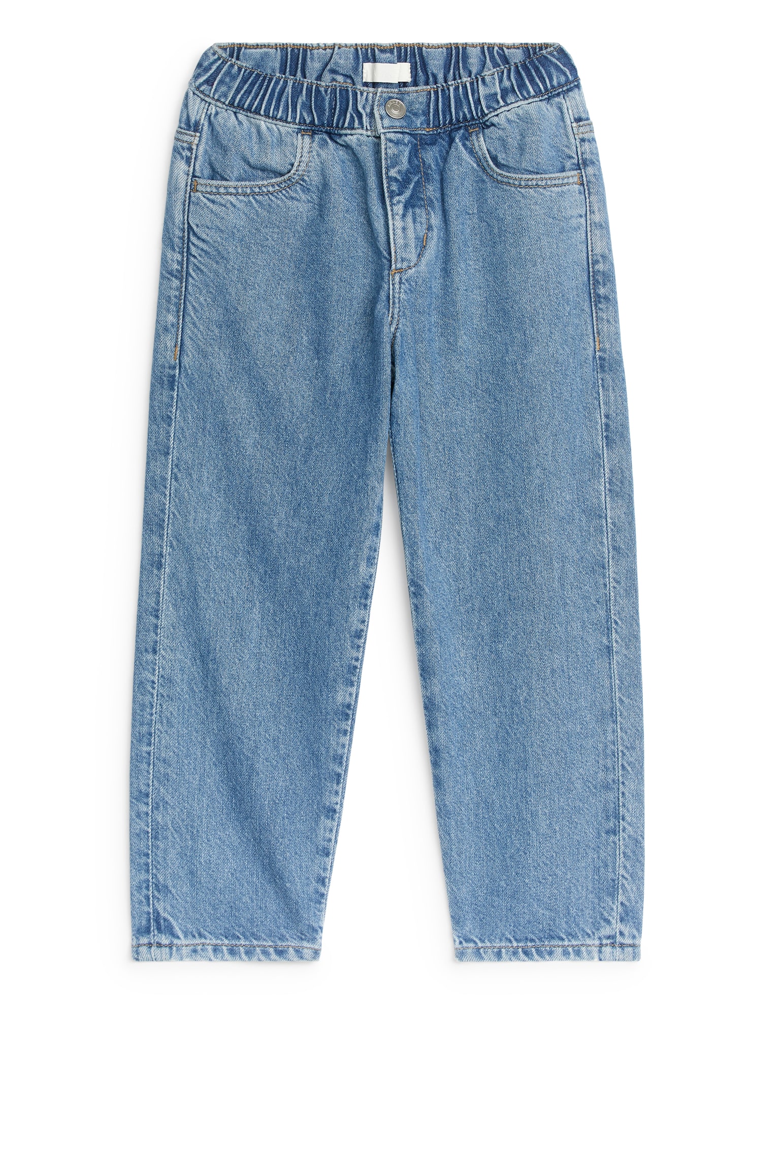 Pull-On Denim Trousers - Blue - 1