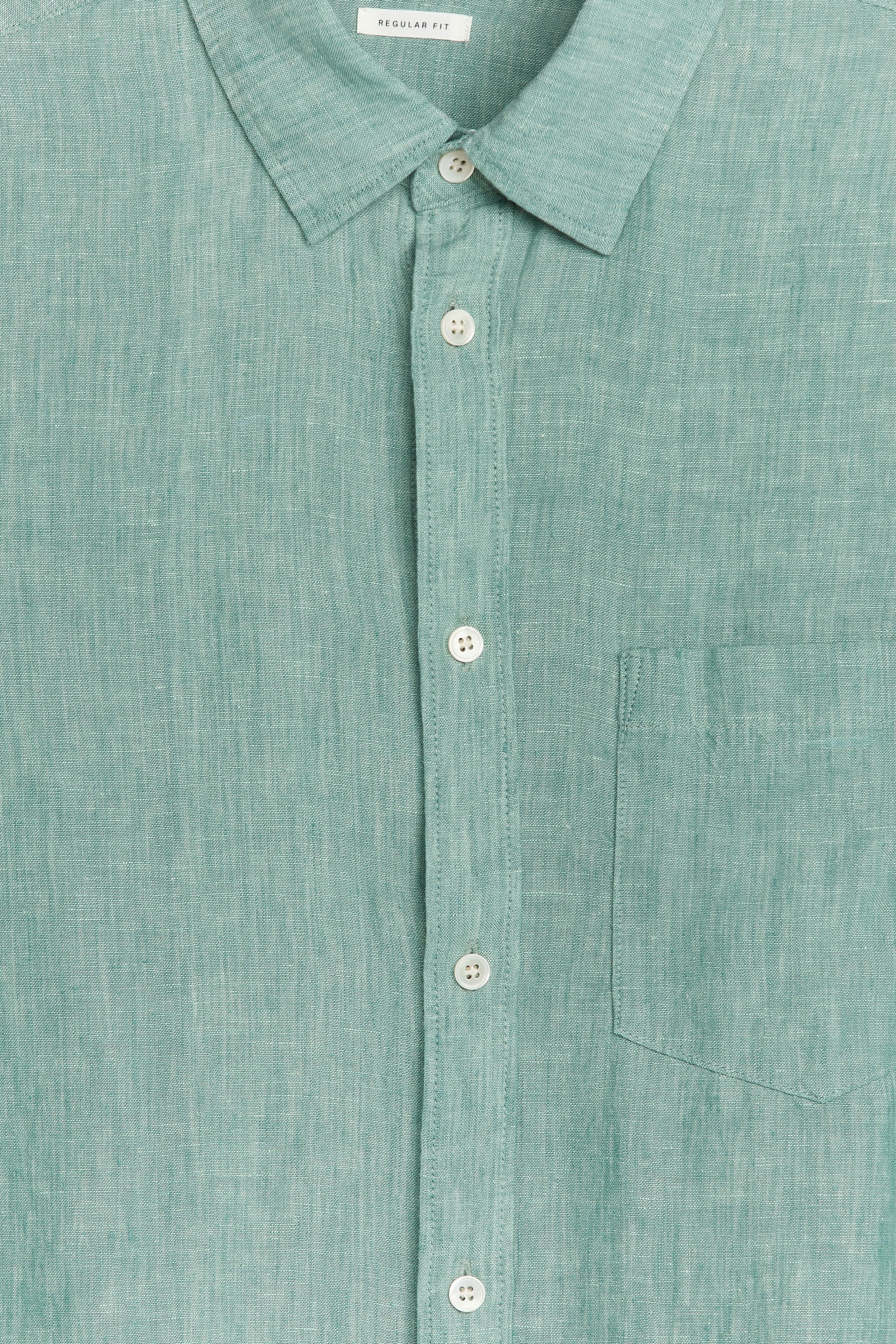 Regular-Fit Linen Shirt - Soft Green Melange/White/Mole/Dark Mole Melange/Dark Blue/Dark Green/Beige/Off-White - 7