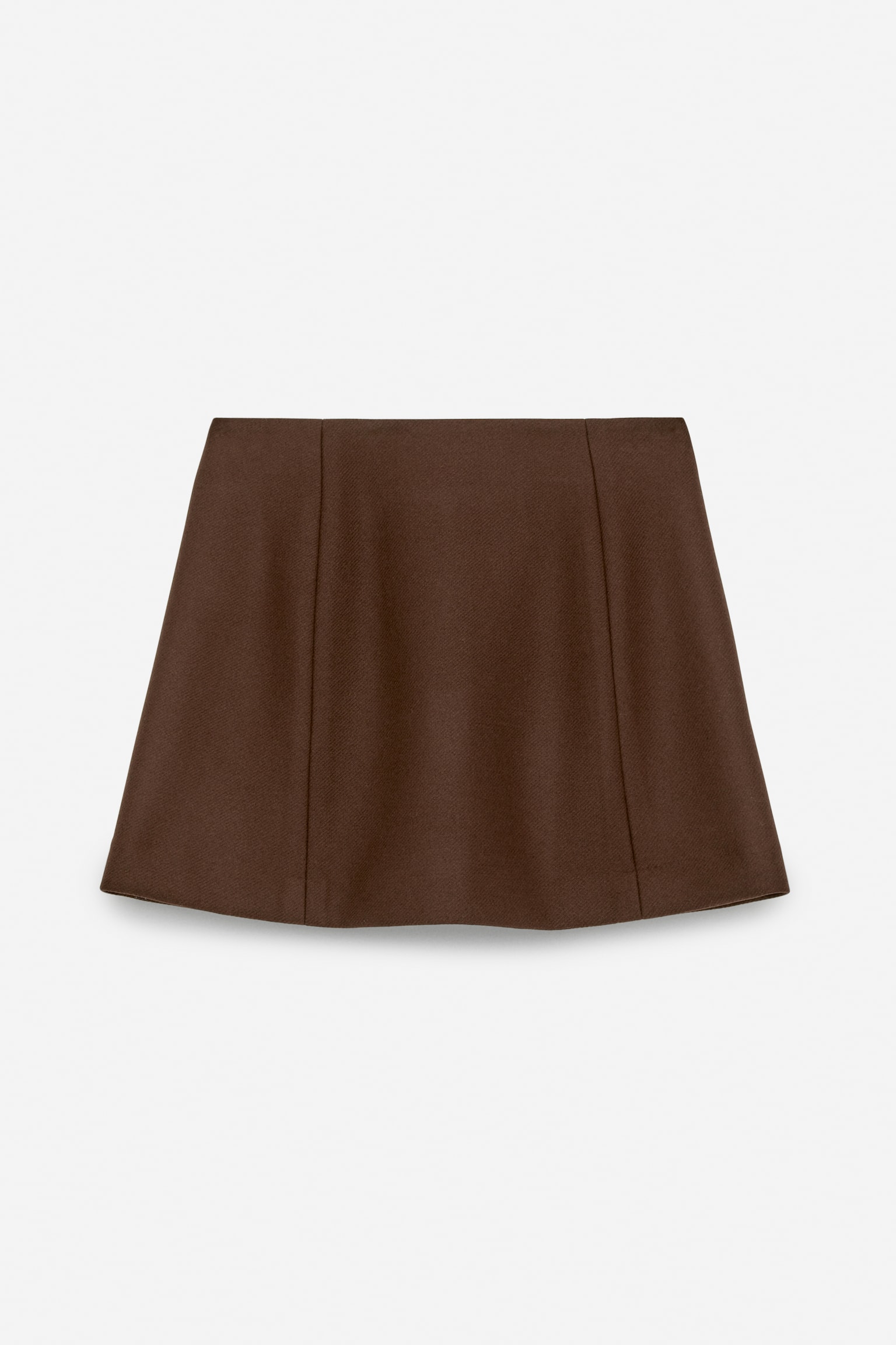 Wool Mini Skirt - Dark Brown/Black/Dark Blue - 1