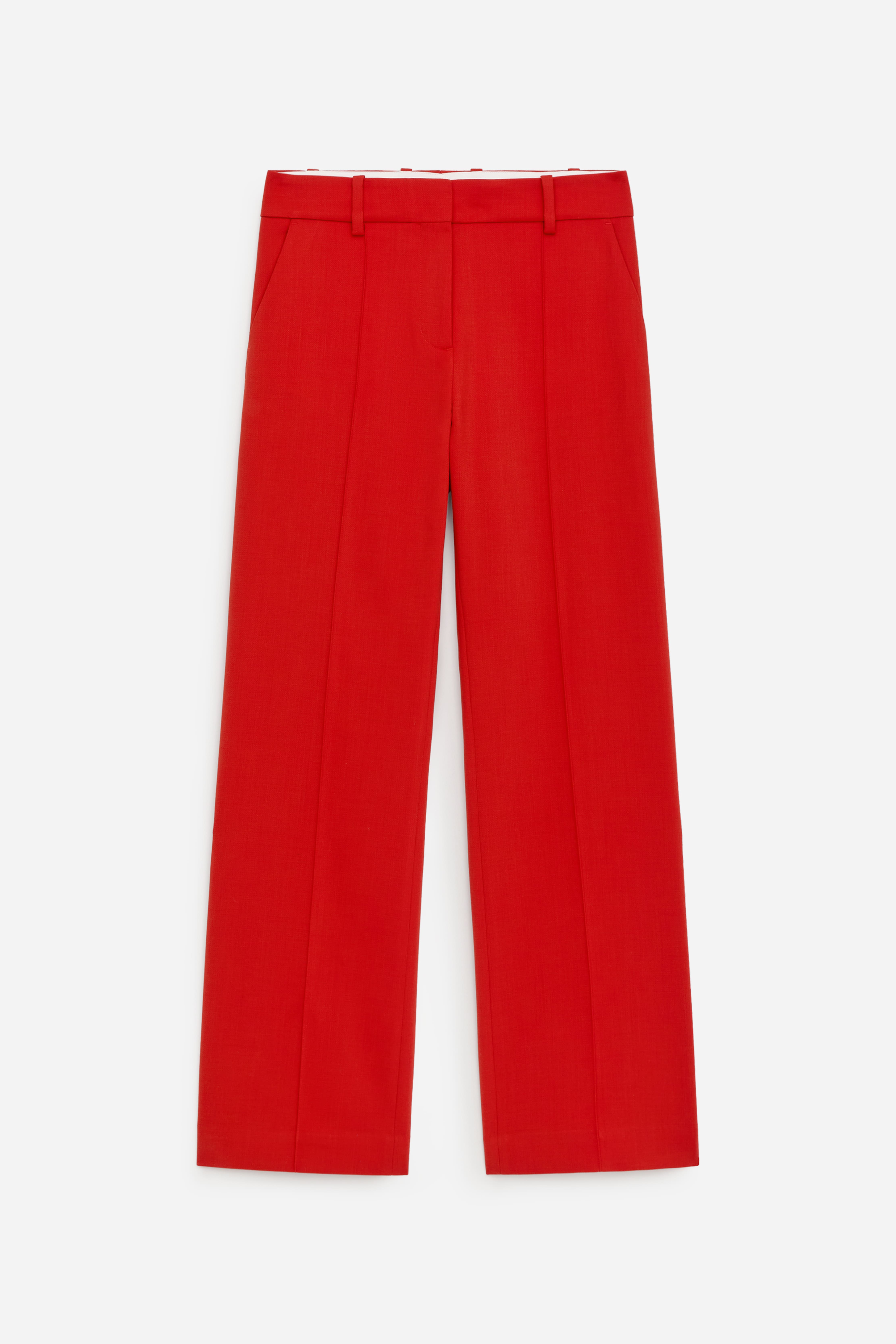 Pantaloni sartoriali con spacchi sui lati - Rosso/Nero