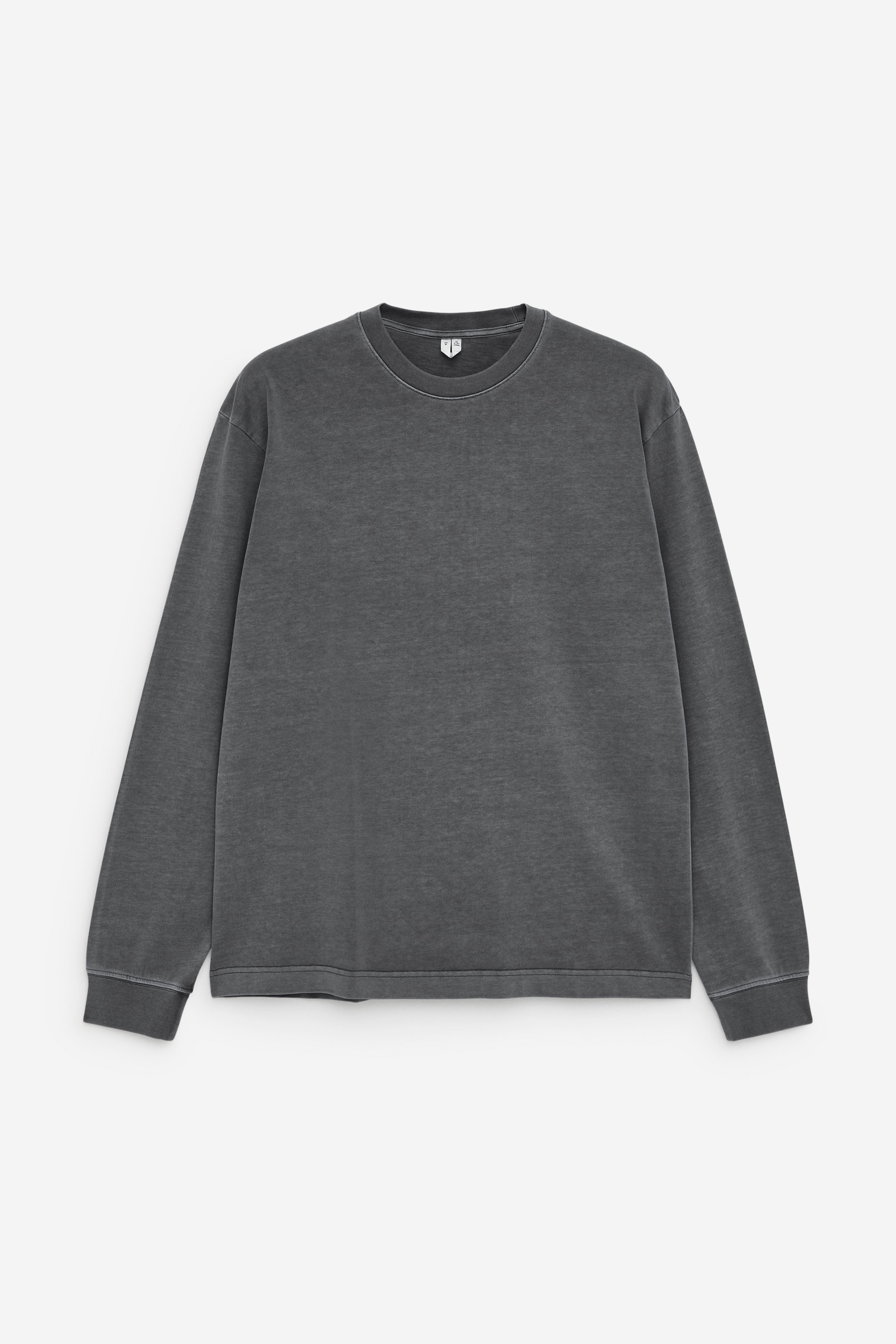 Langarmshirt - Ausgebleichtes Schwarz