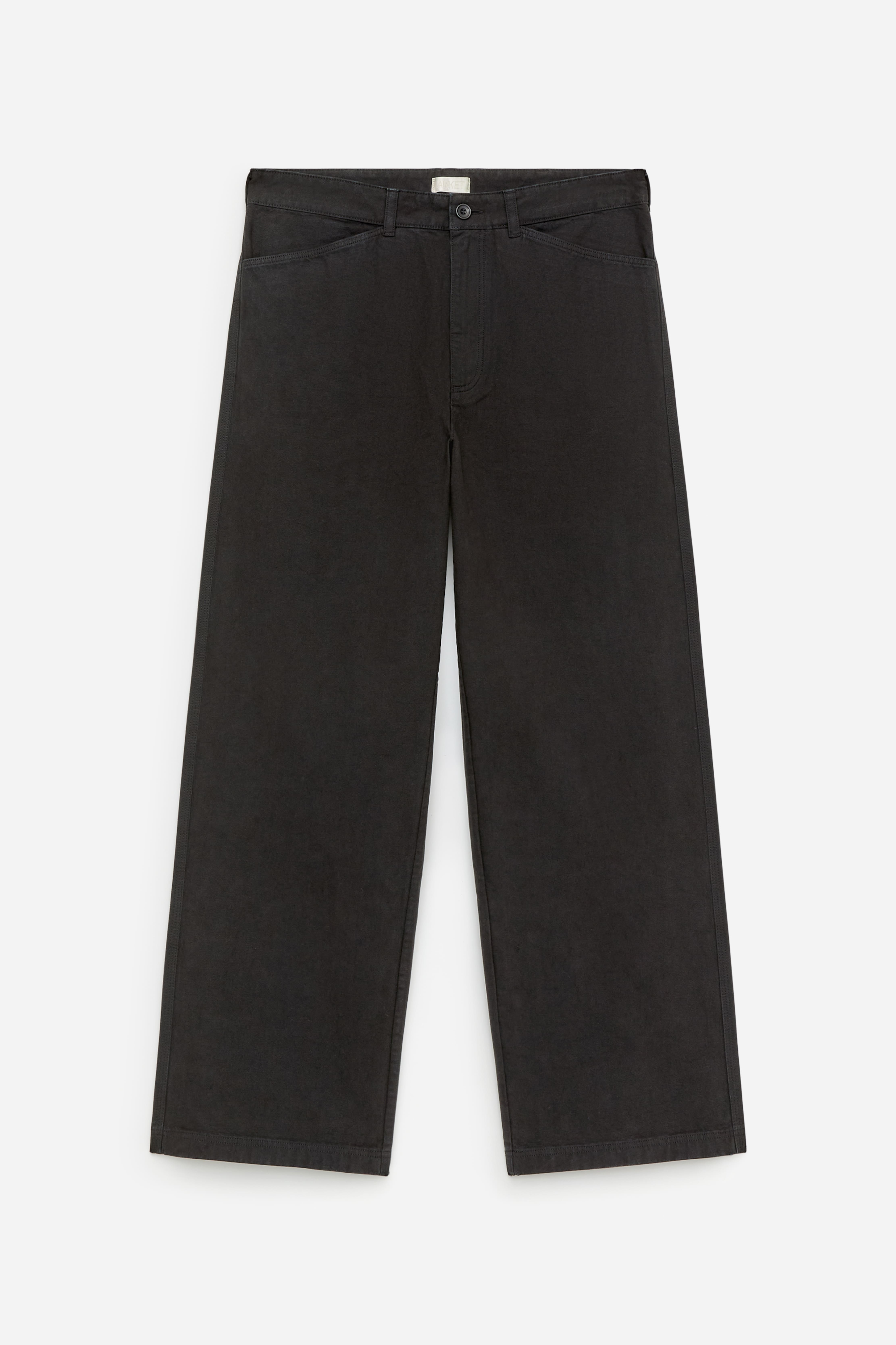 Luźne płócienne spodnie - Czarny/Złamana biel/Ciemnoniebieski