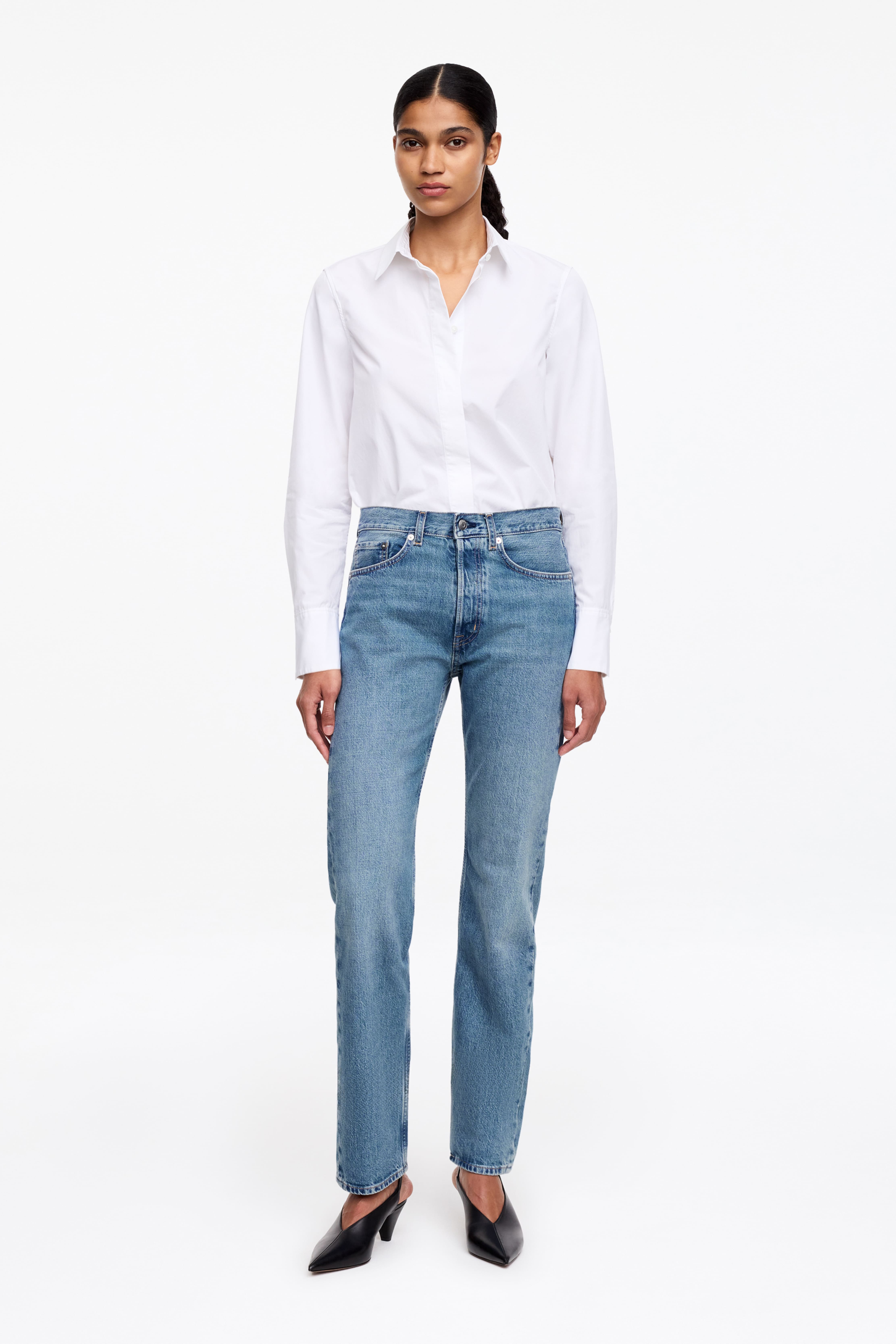 Jeans SNOW straight - Blu medio/Bianco sporco/Bianco/Nero/Blu polvere