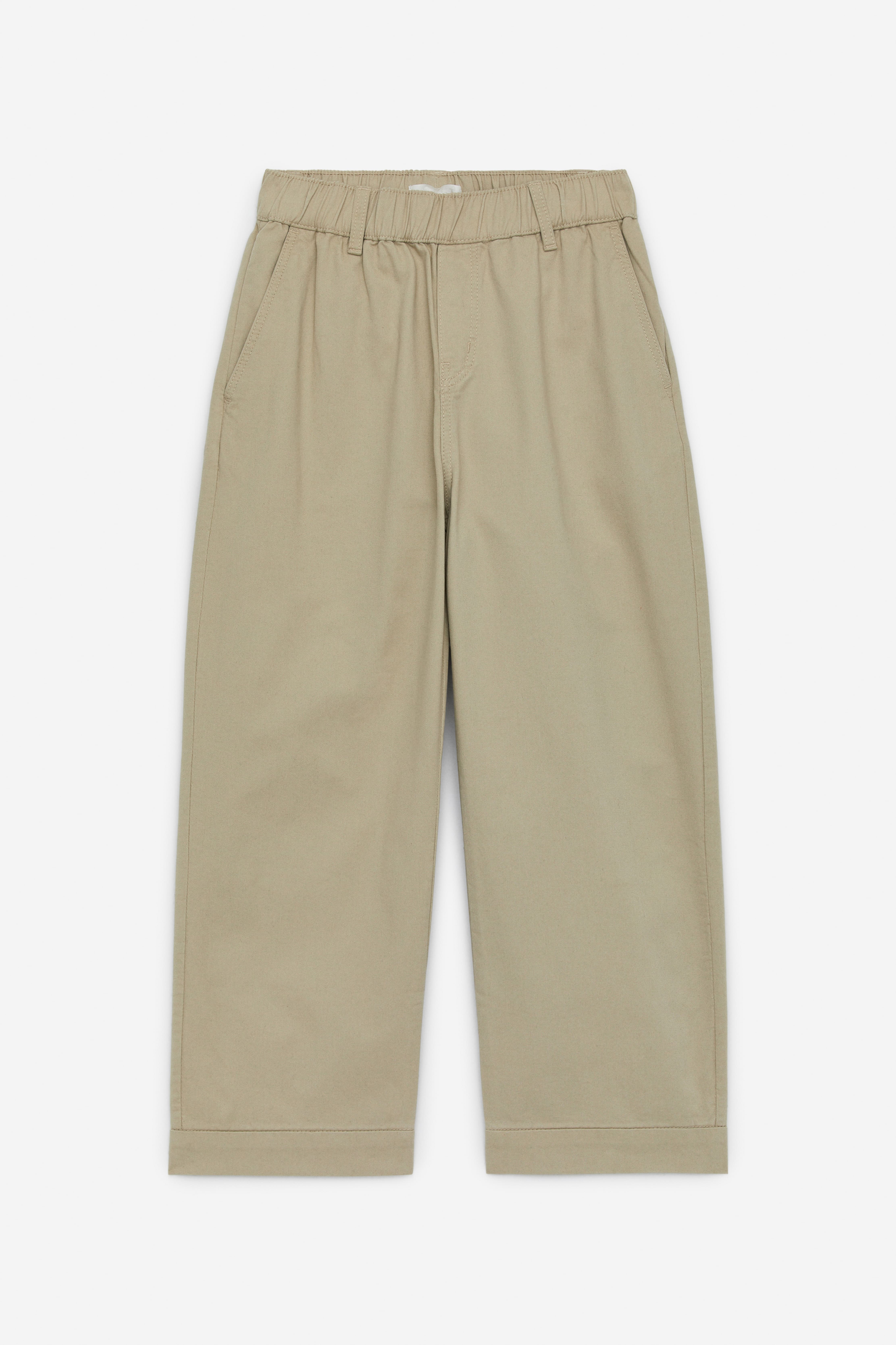 Wijde chinobroek - Beige