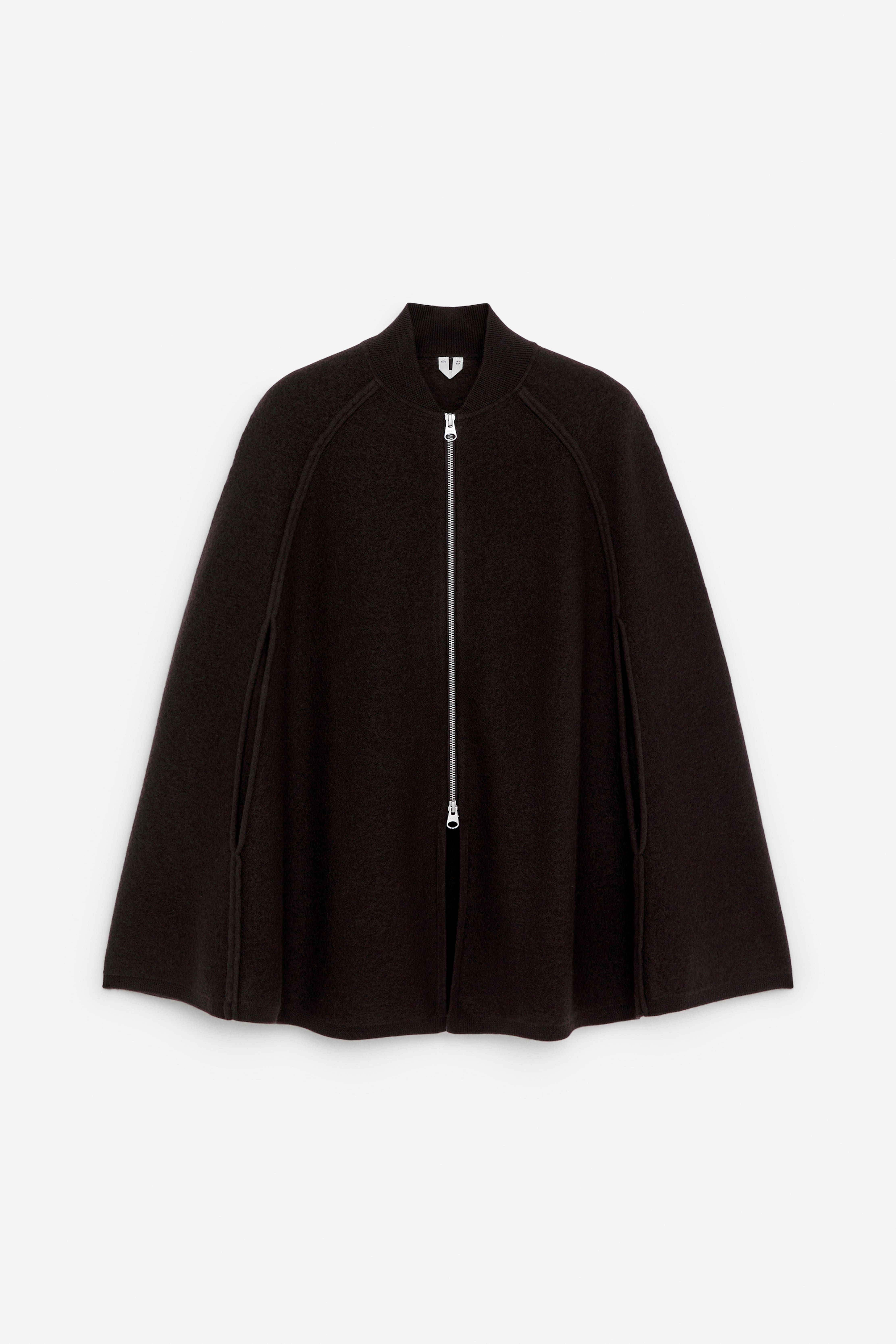 Cape aus Wollwalk - Dunkelbraun