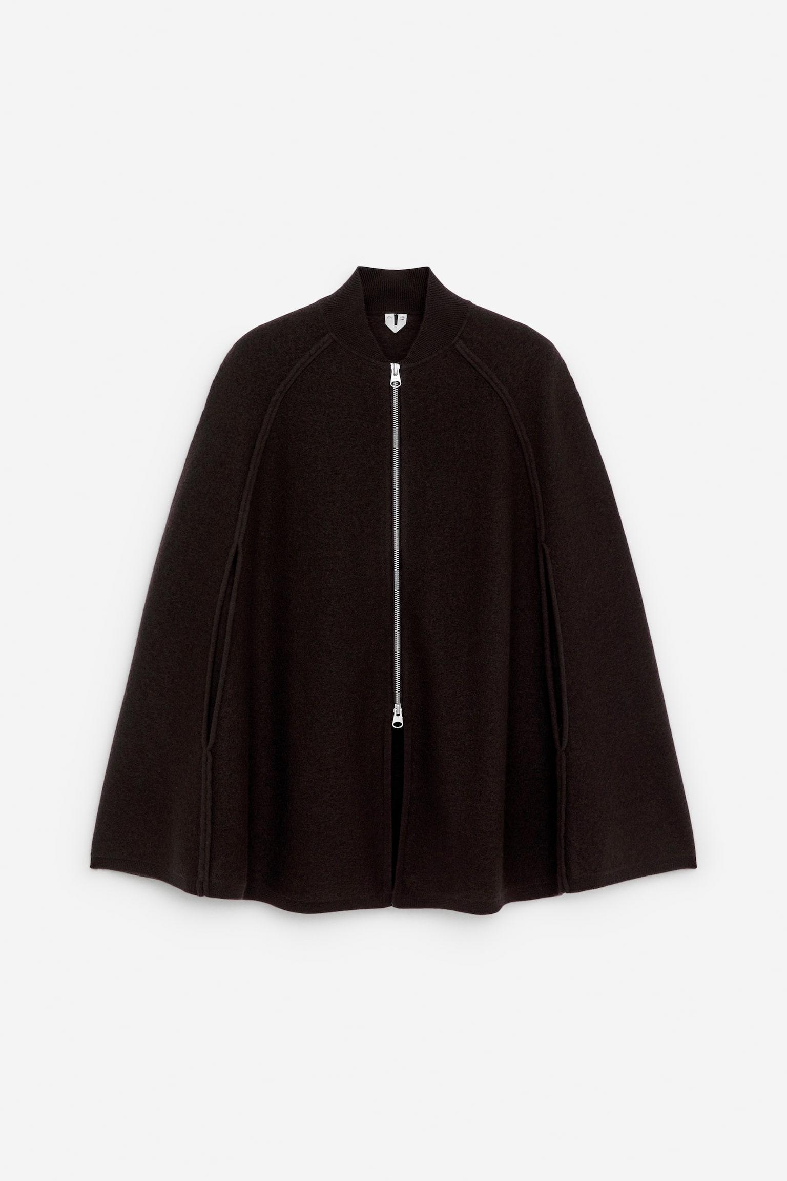 Főzött gyapjú köpeny - Dark Brown - 2