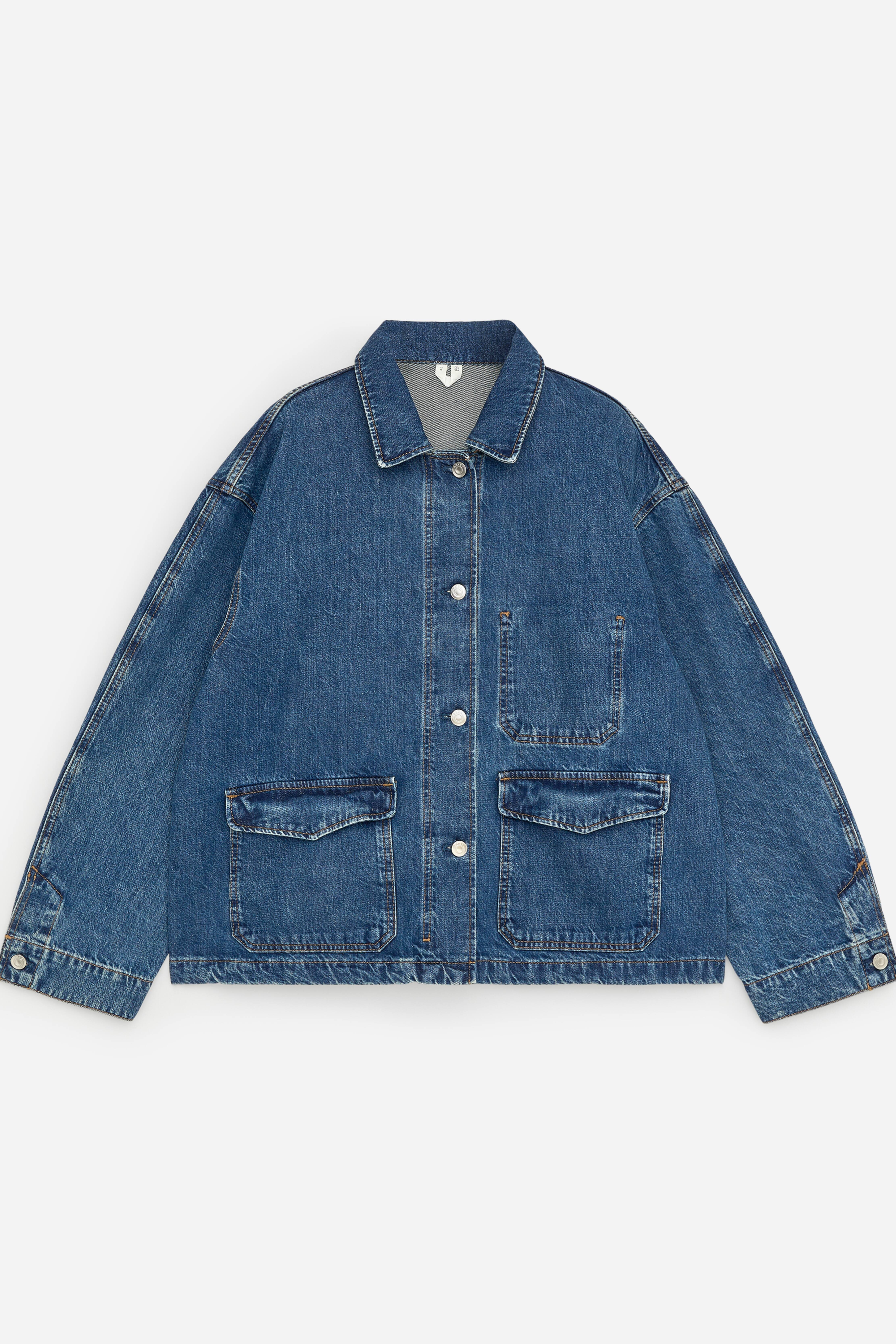 Boxy denim overshirt - Blauw