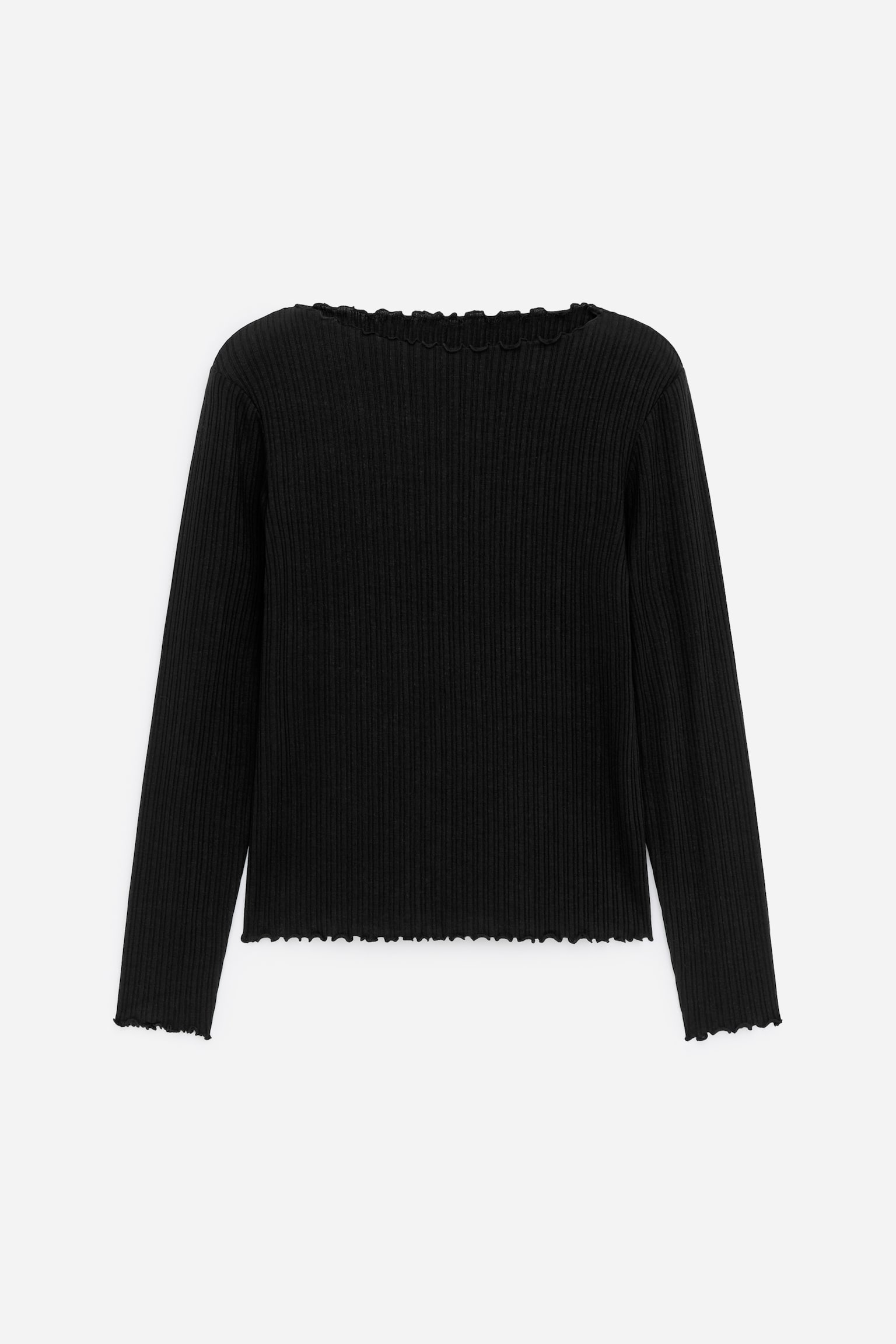 Topp med båtringning - Svart/Off-white - 2