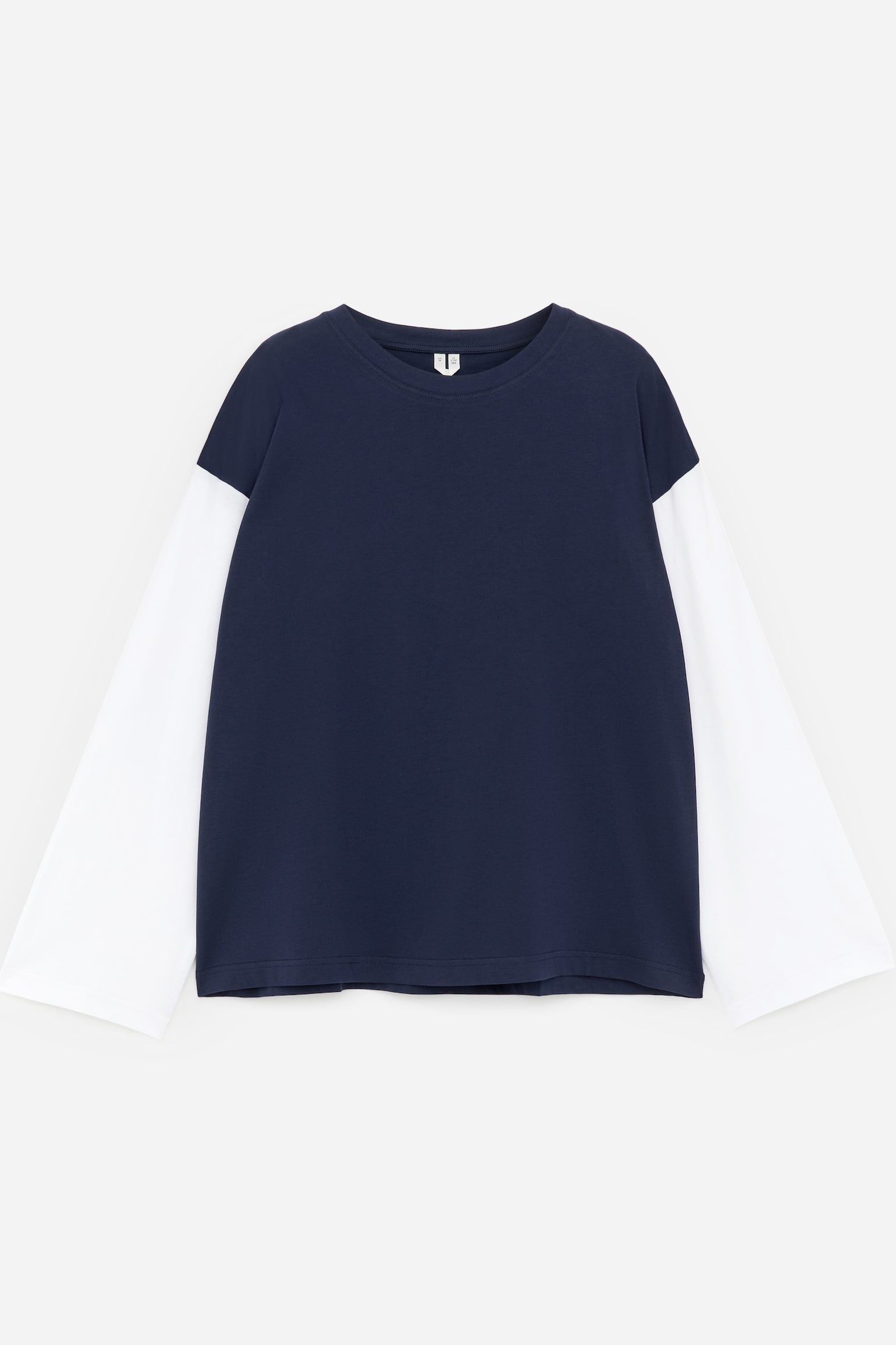 T-shirt oversize a maniche lunghe - Blu scuro/Nero/Bianco/Multicolore/Bianco/Turchese - 2