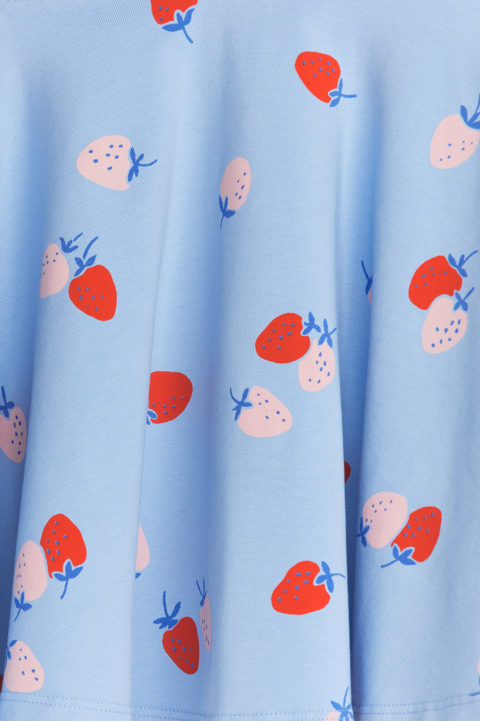 Printed Jersey Skirt - Light Blue/Strawberry/Pale Yellow - 3