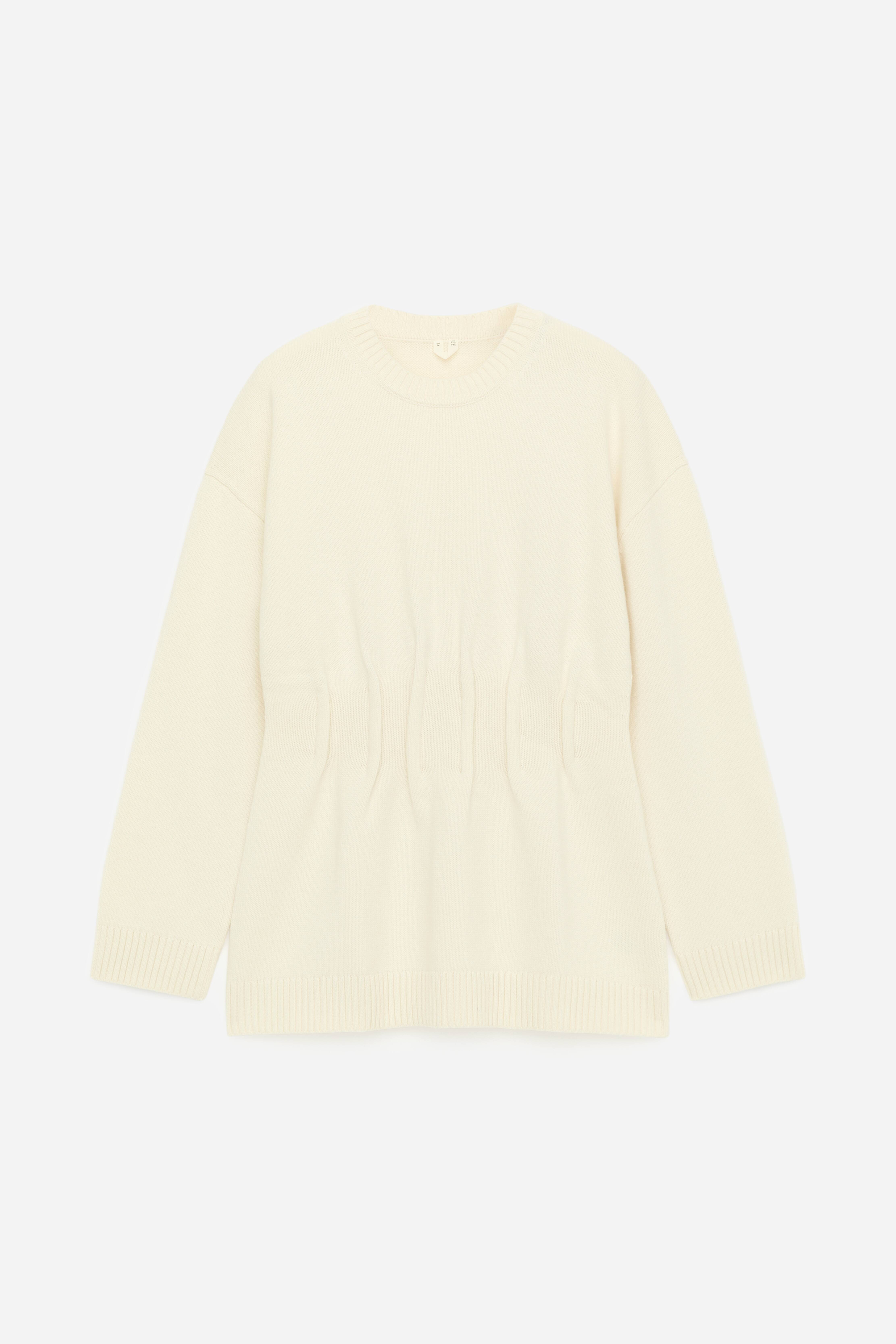 Maglione dalla vita aderente - Bianco sporco