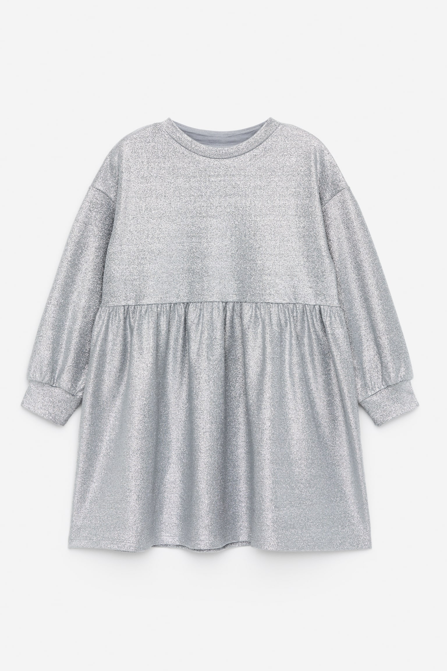 Oversized Sweatshirt Dress - Silver