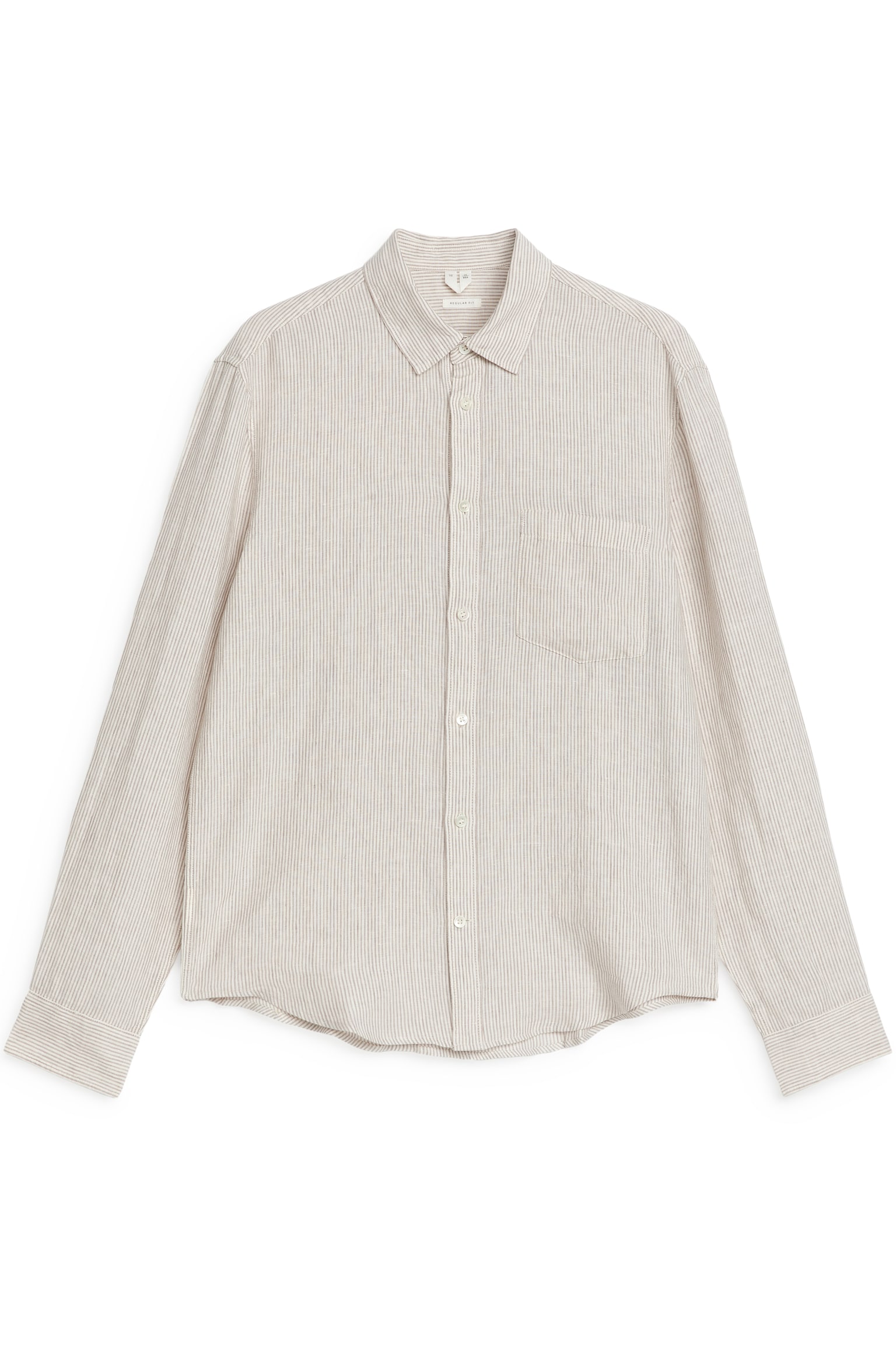 Regular-Fit Linen Shirt - White/Mole/Dark Mole Melange/Dark Blue/Dark Green/Beige/Soft Green Melange/Off-White - 1