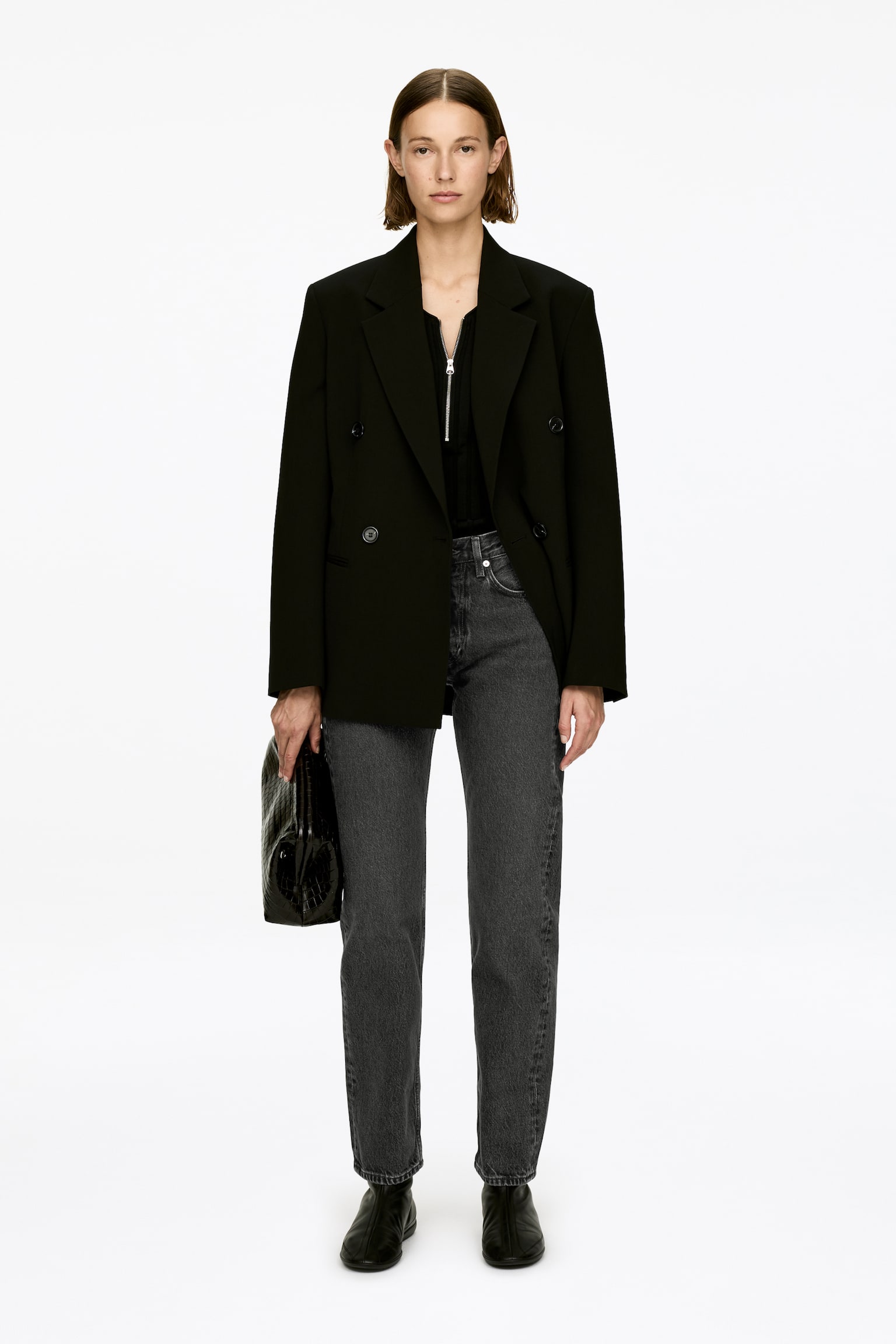 SNOW Straight Jeans - Schwarz/Cremeweiß/Weiß/Mittelblau/Taubenblau - 1