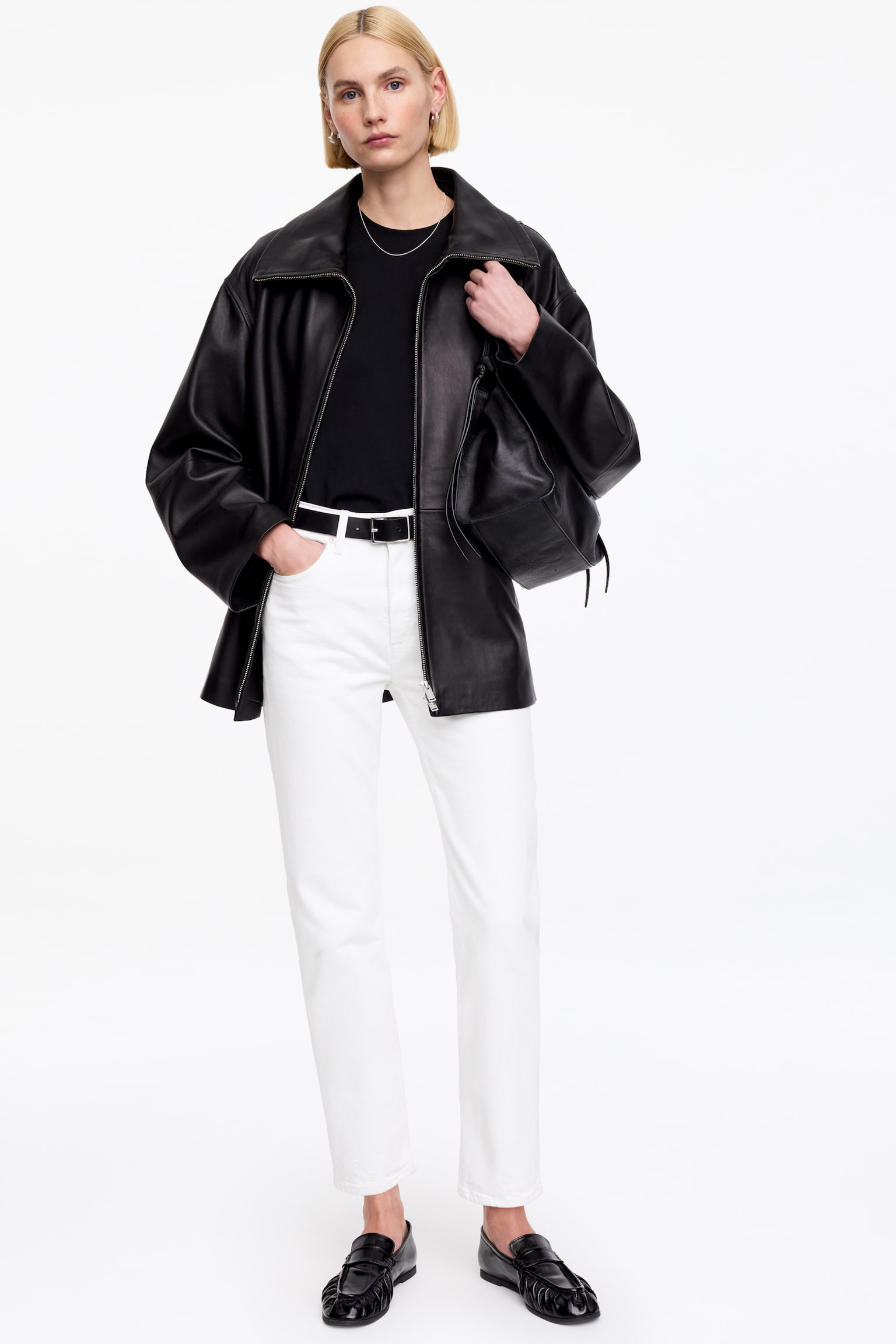 JADE CROPPED smala jeans - Vit/Tvättad svart/Vit/Mörkblå/Blå/Blå/Mörkblå - 5