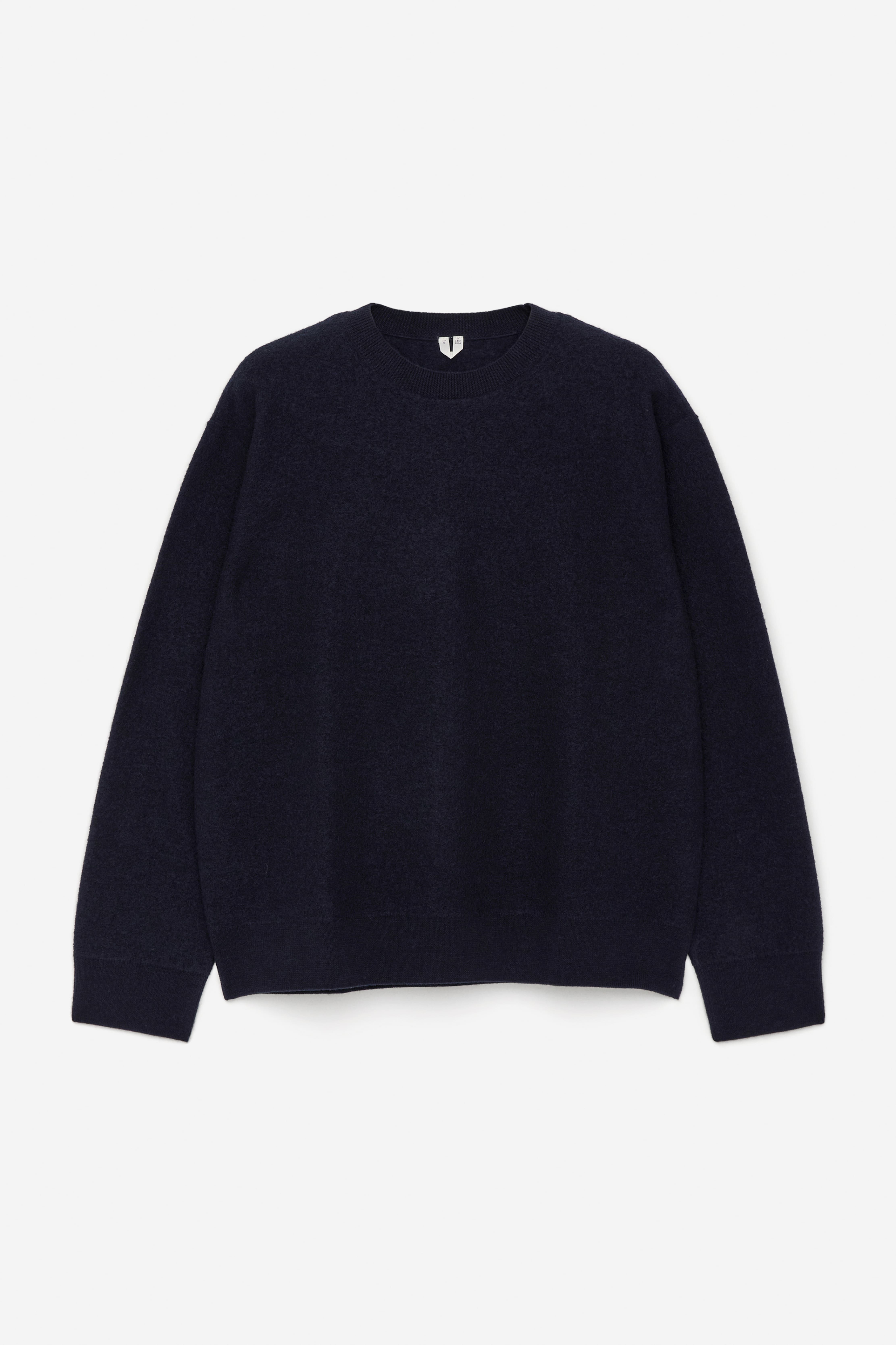 Maglione in lana cotta - Blu scuro