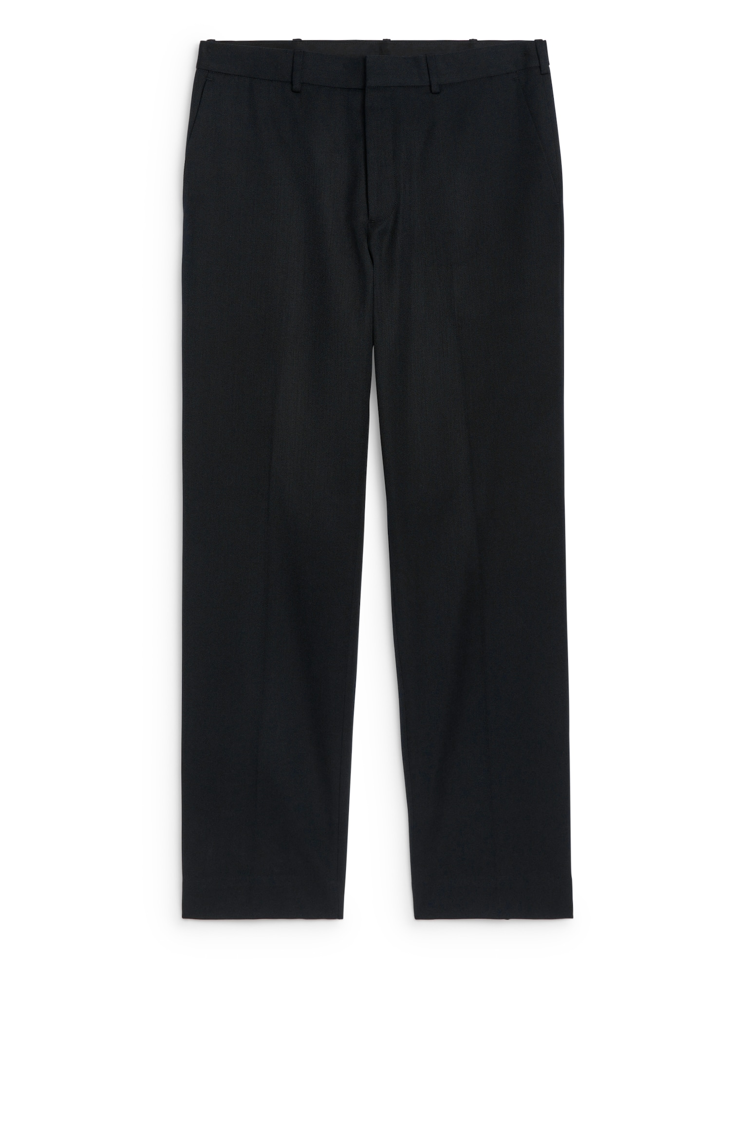 Wool Cotton Trousers - Black/Dark Blue - 2