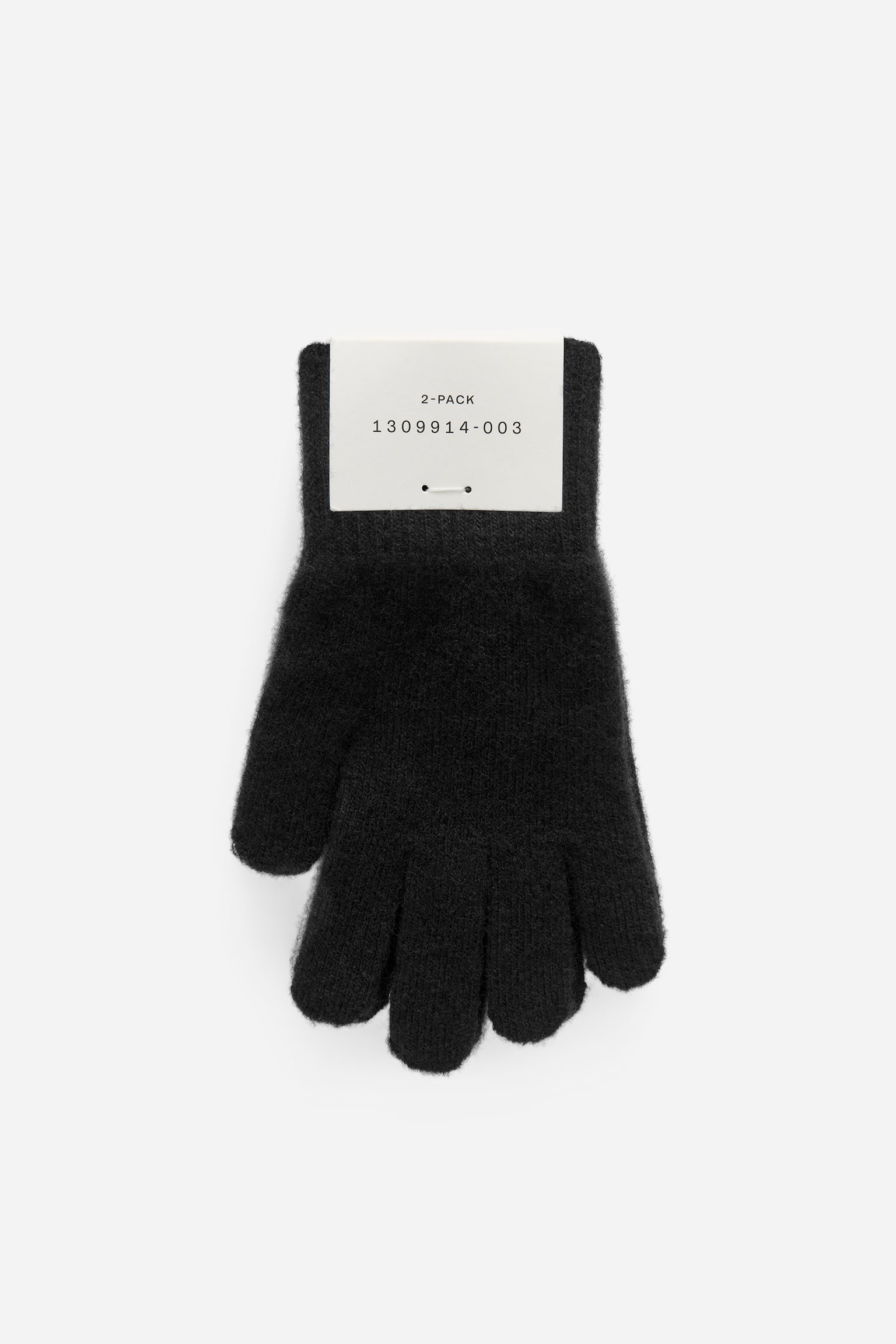 Wollhandschuhe, 2er-Pack - Schwarz/Grau - 2