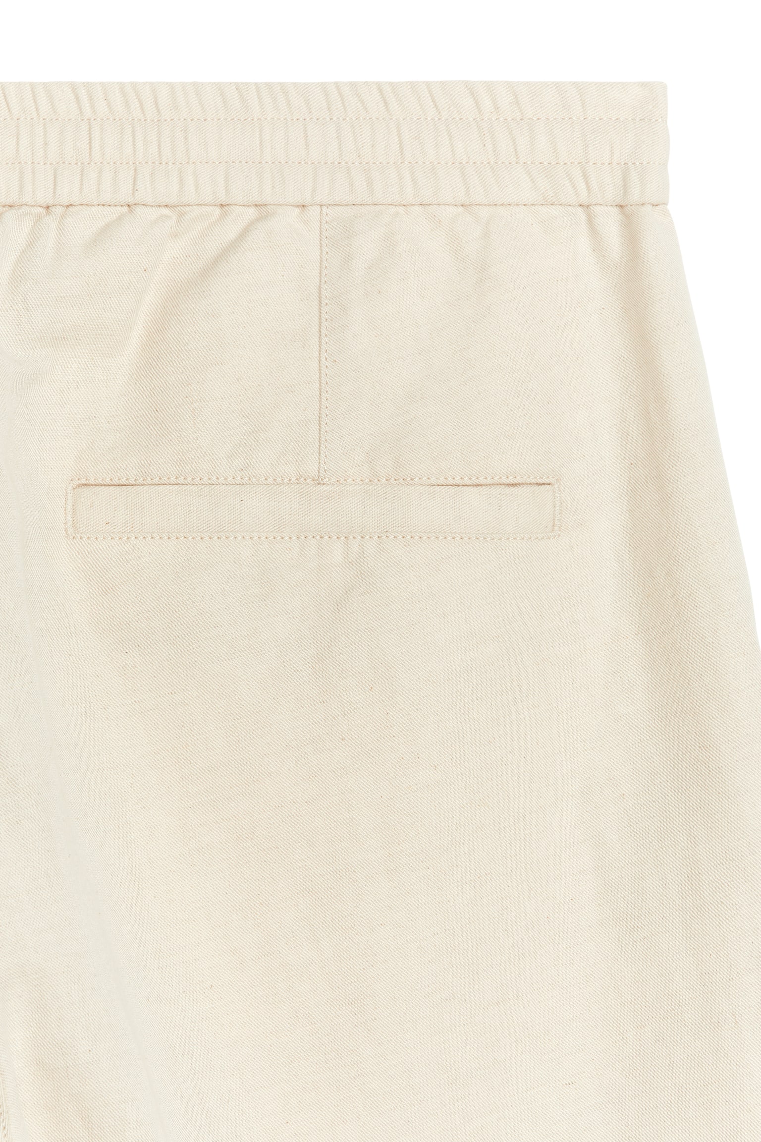 Linen Drawstring Trousers - Light Beige/Light Grey - 3