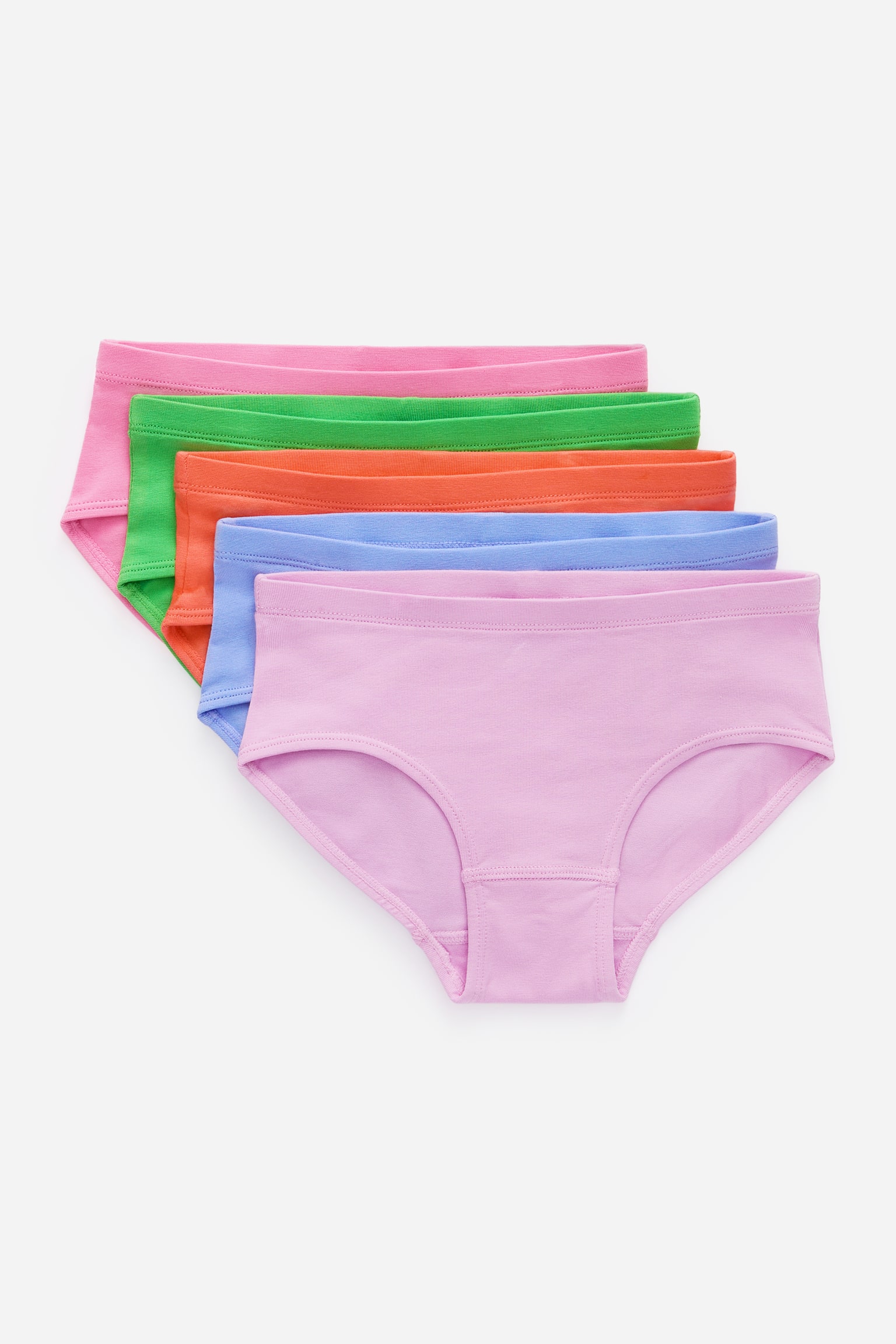 Slips aus Baumwolljersey, 5er-Set - Rosa/mehrfarbig
