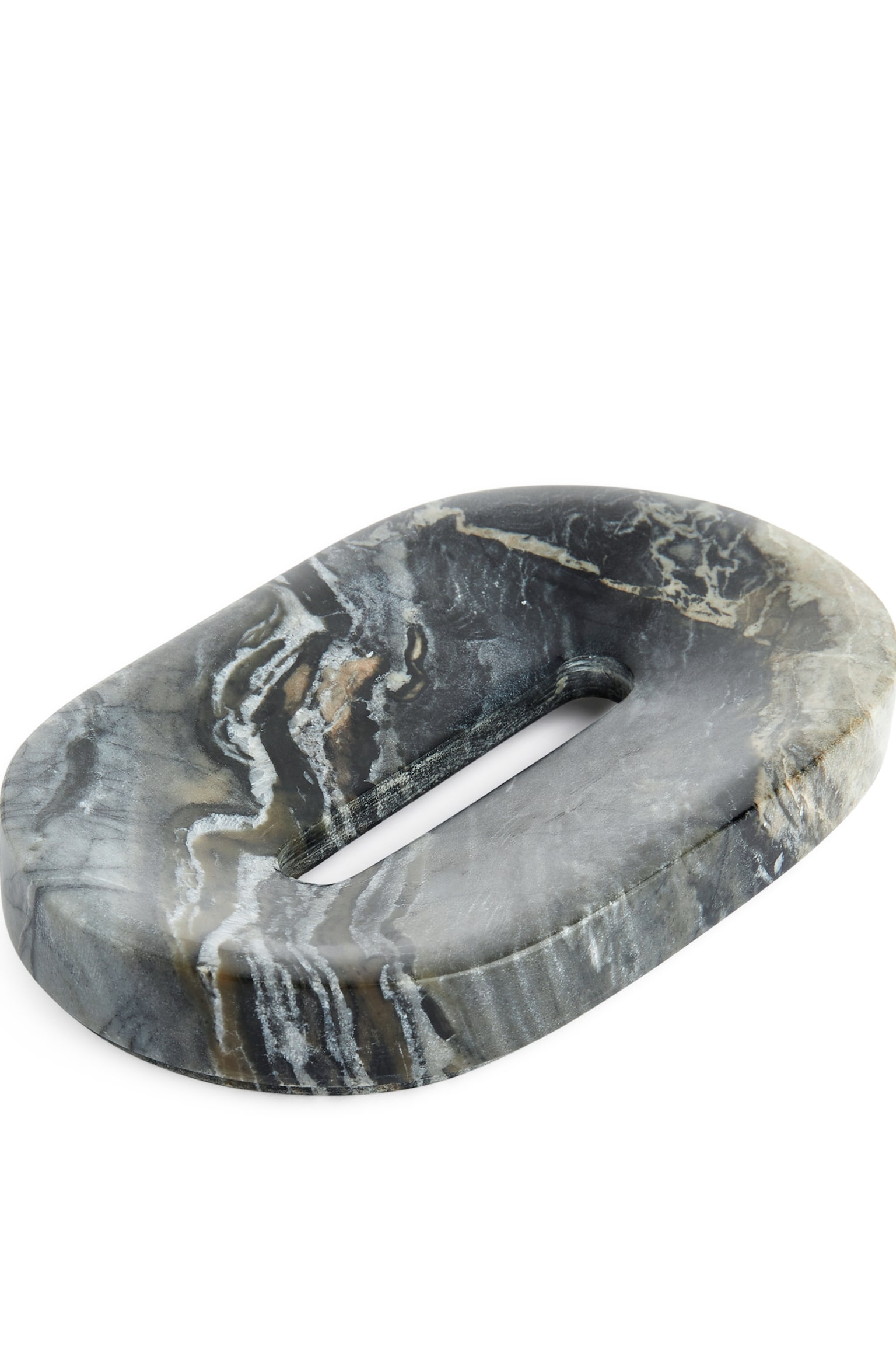 Marble Soap Dish - Grey Melange/Beige - 1