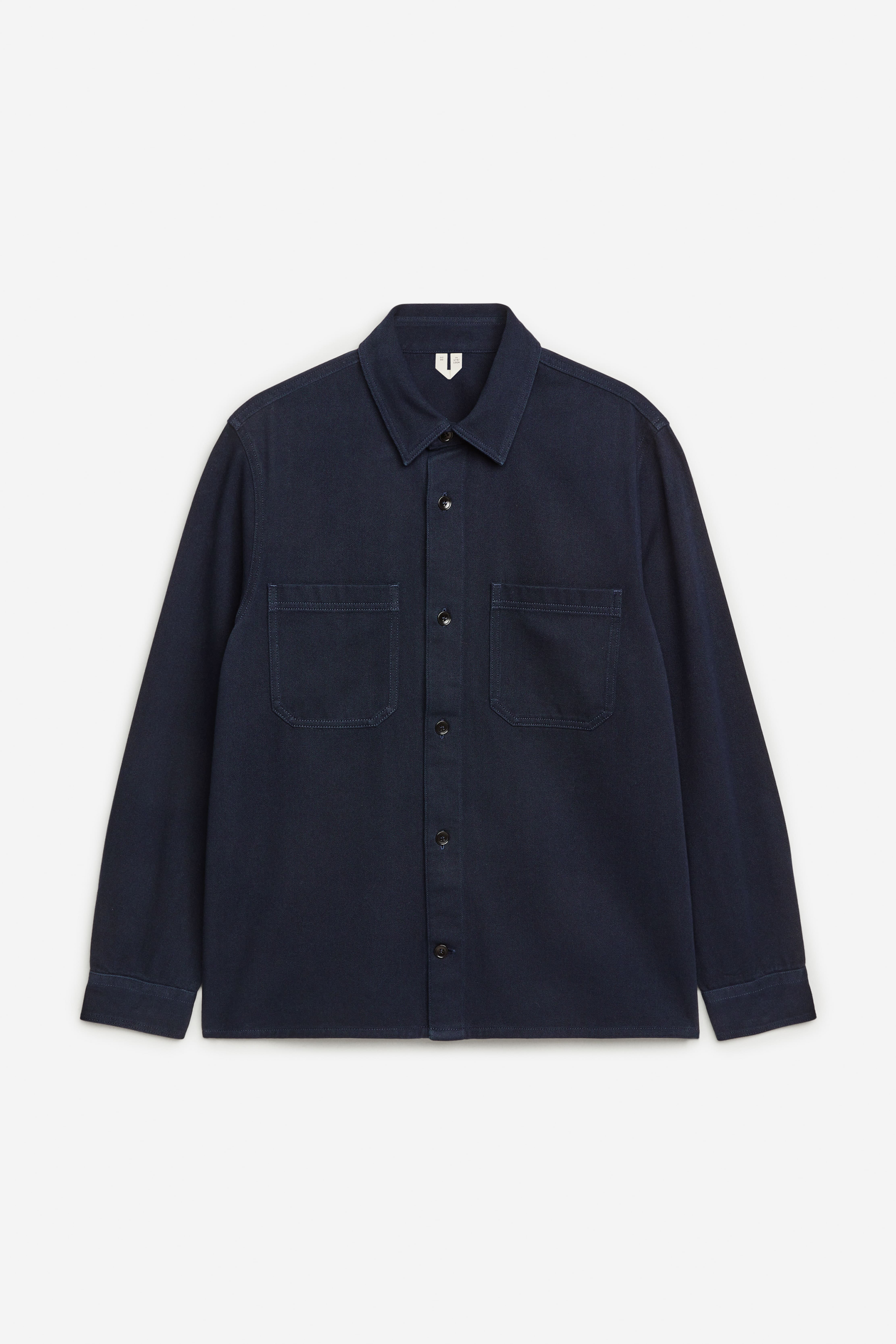 Overshirt in twill di cotone - Blu scuro