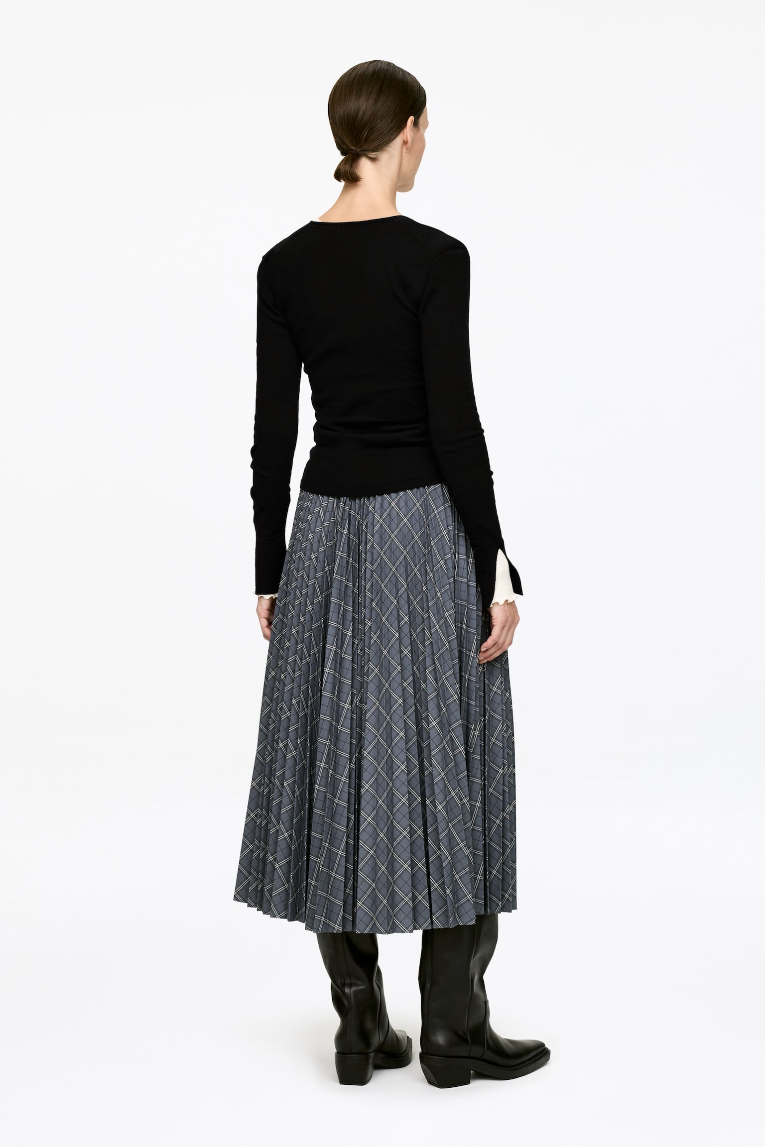 Oberteil aus Merinowolle - Schwarz - 4