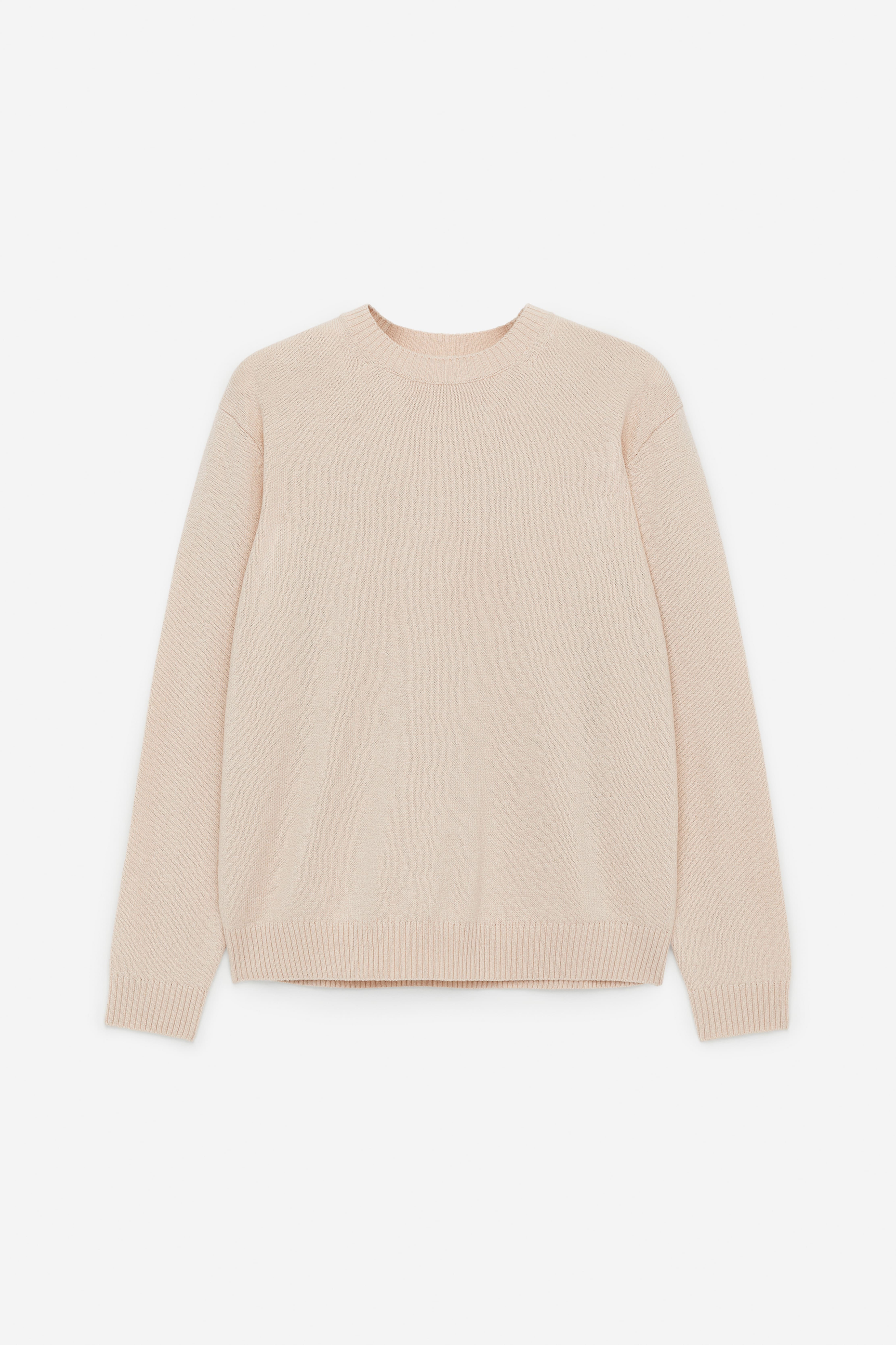 Pullover aus Wolle und Baumwolle - Cremeweiß