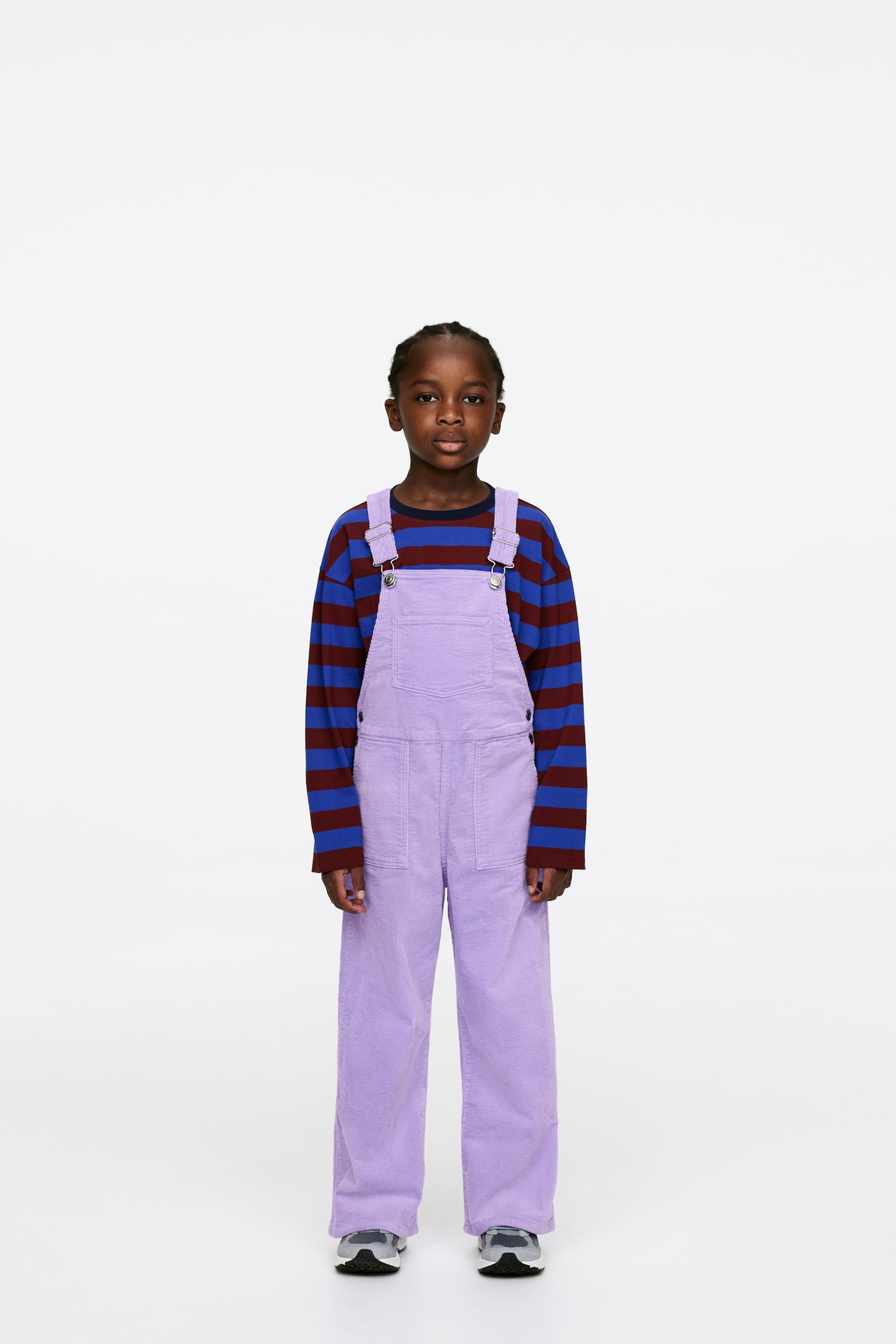 Corduroy Dungarees - Lilac - 2