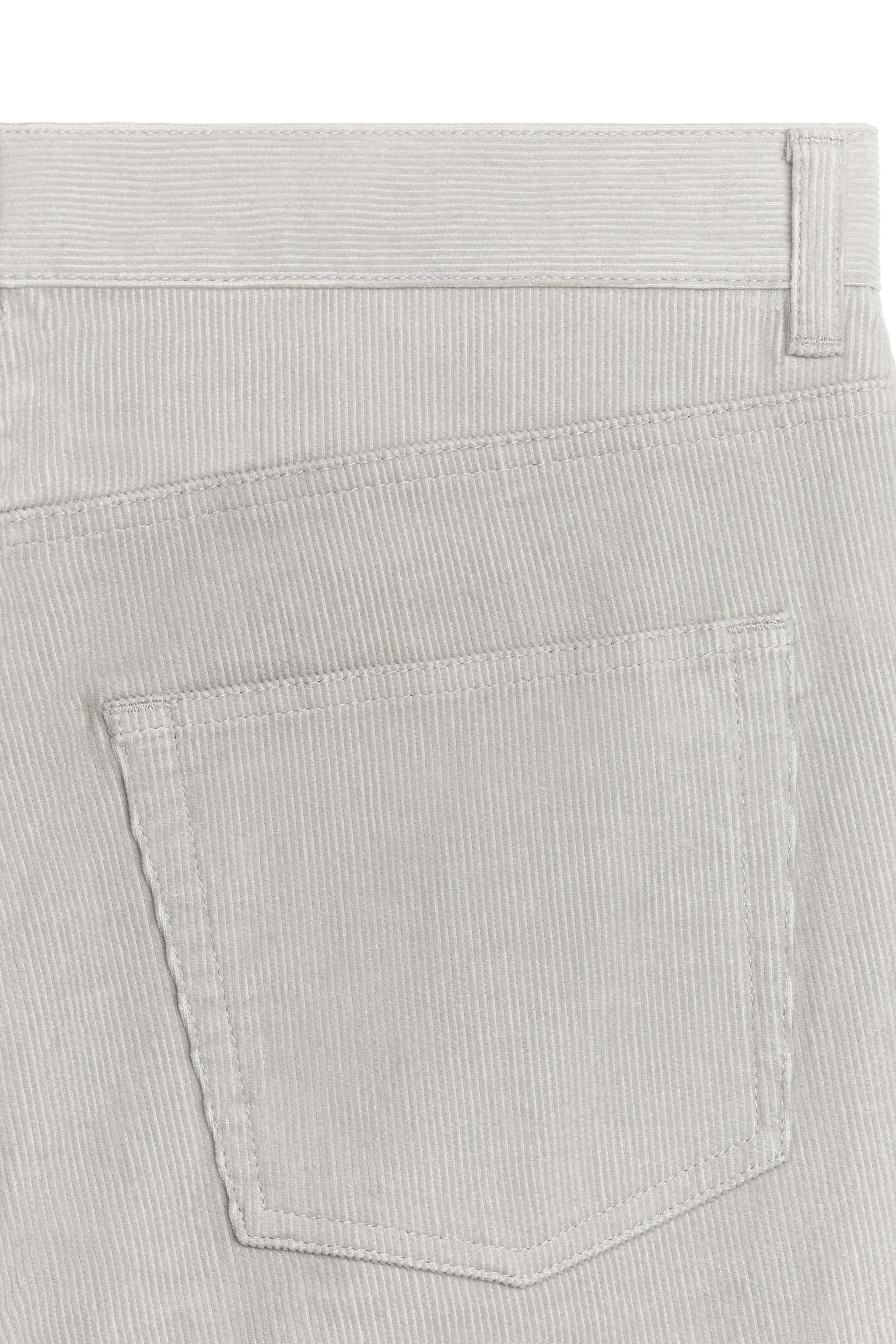 Corduroy Trousers - Light Grey/Light Green - 2