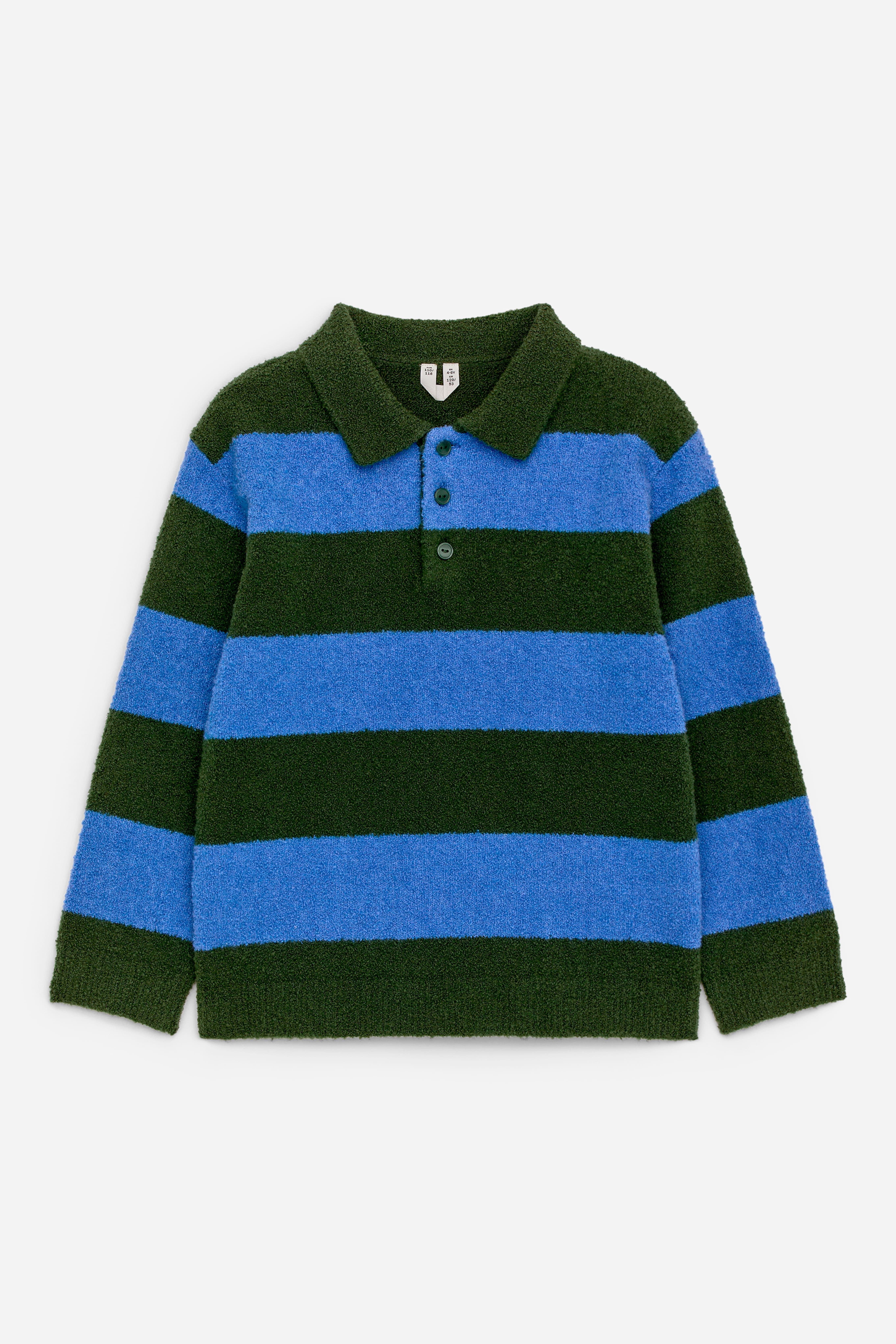 Langärmliges Poloshirt - Dunkelgrün/Blau