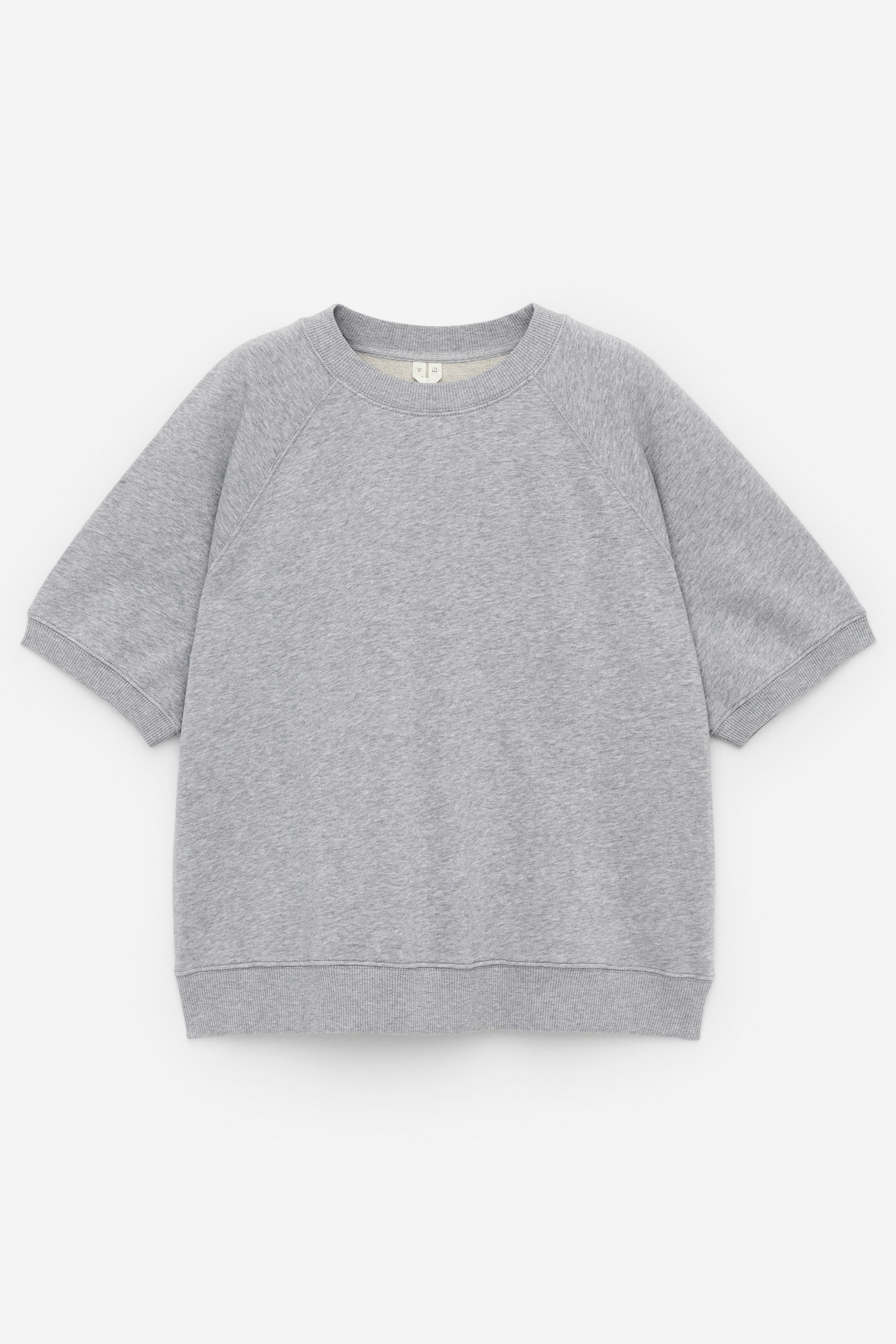 Sweatshirt van French terry - Grijs gemêleerd/Rood