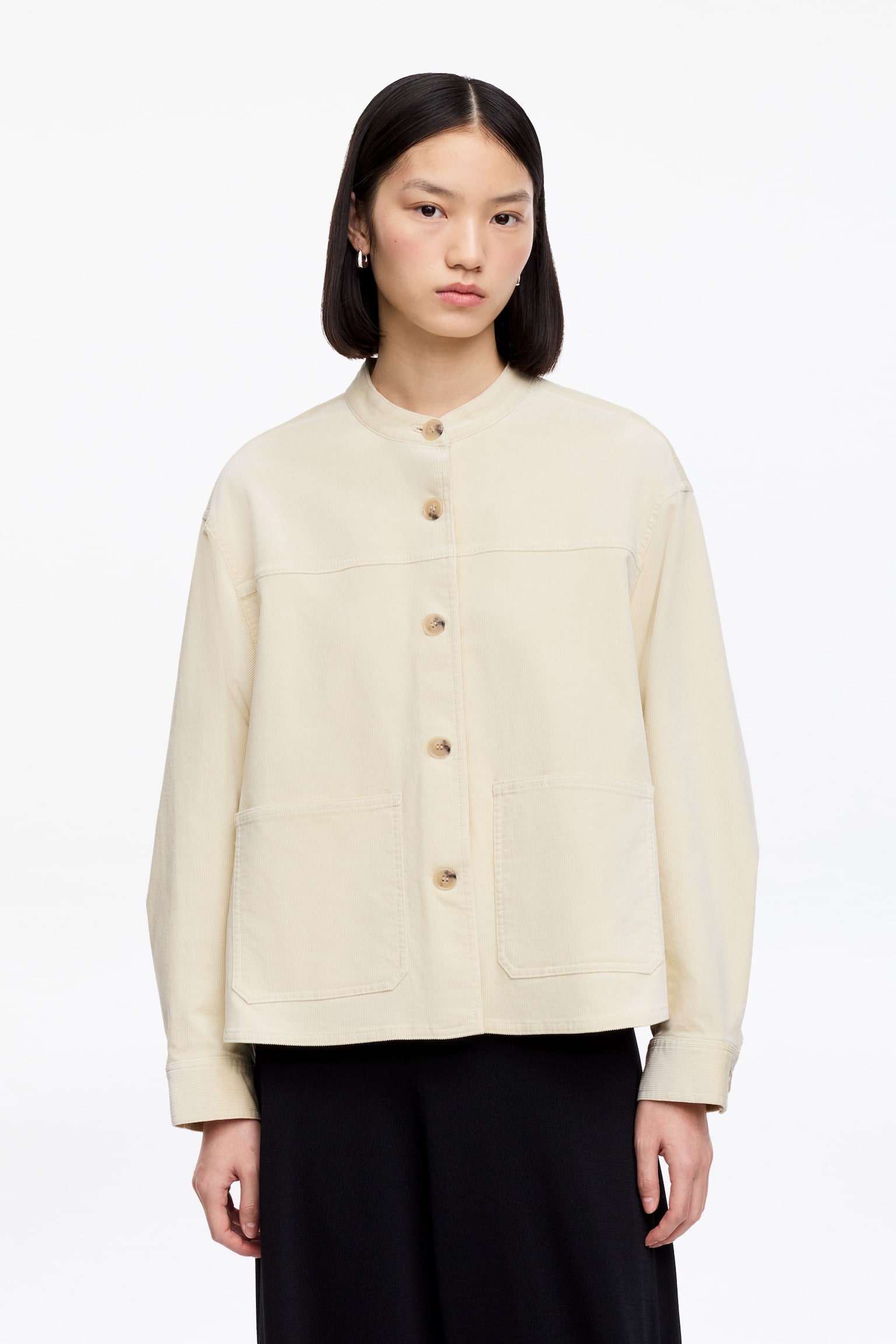 Overshirt aus Cord - Hellbeige/Dunkelblau - 5