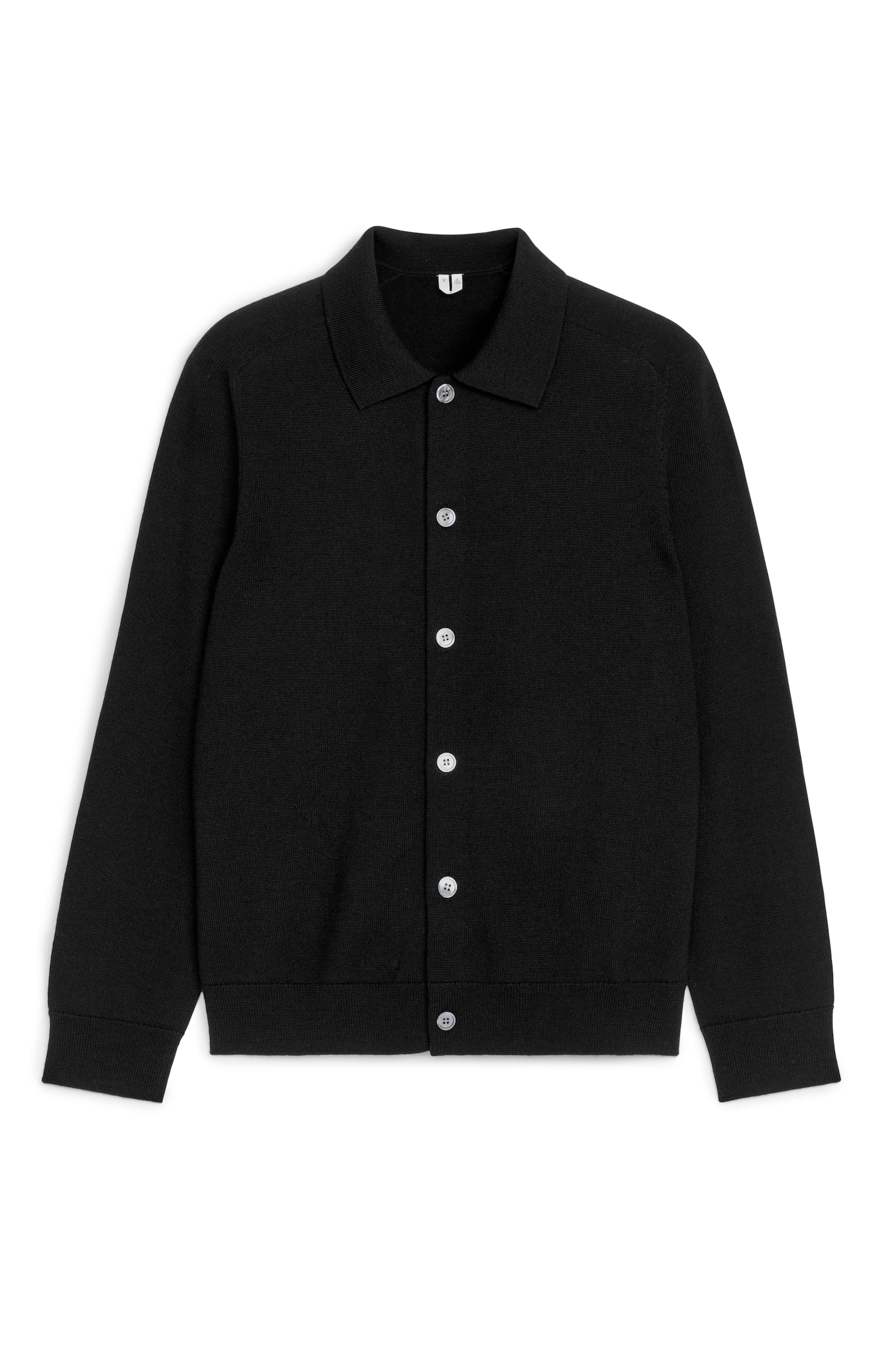 Wool Cardigan - Black - 1